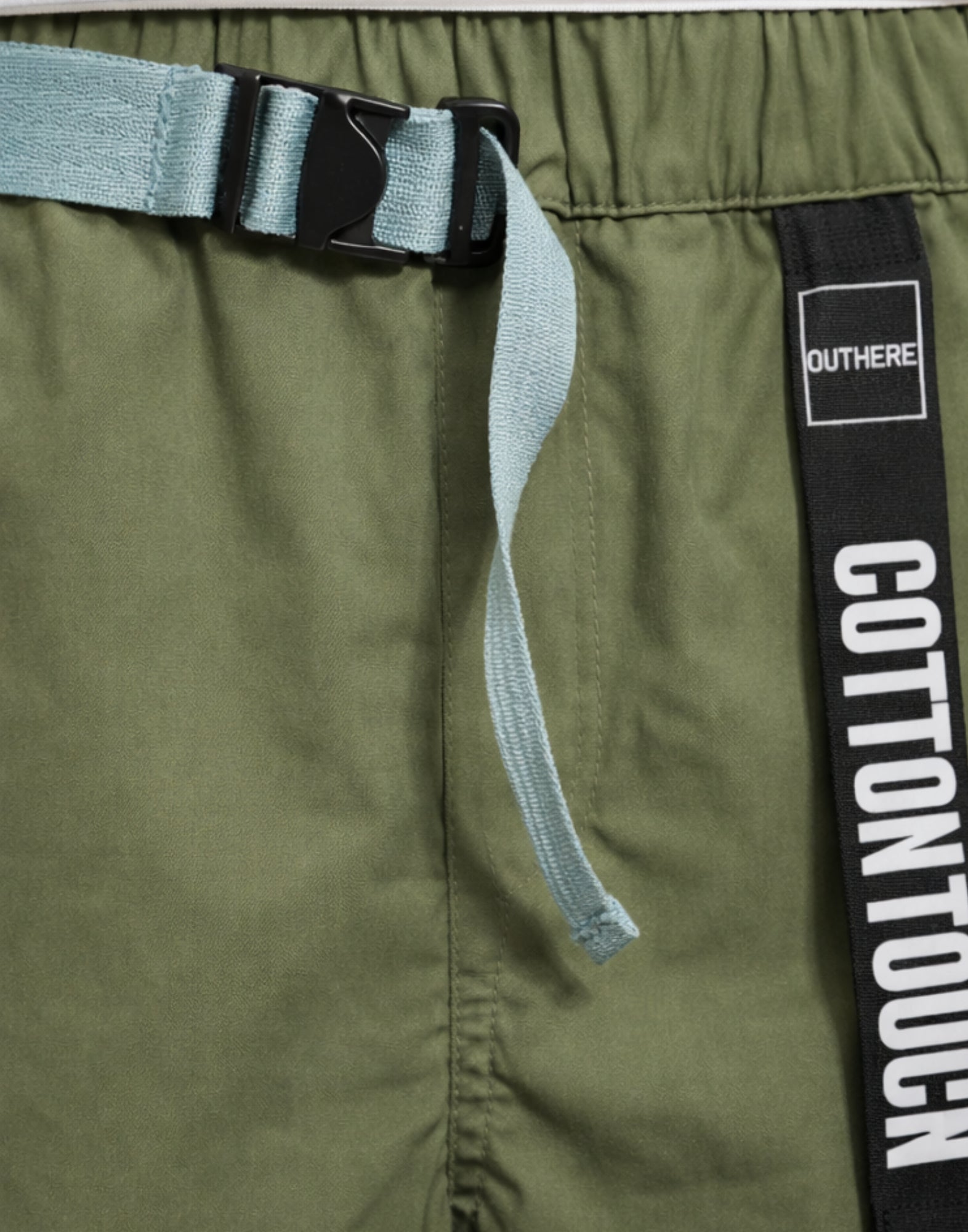 Outhere Rêve Bermuda Shorts Green – Men’s Technical Shorts with Belt 4648M206B203 1873 REVE BERMUDA