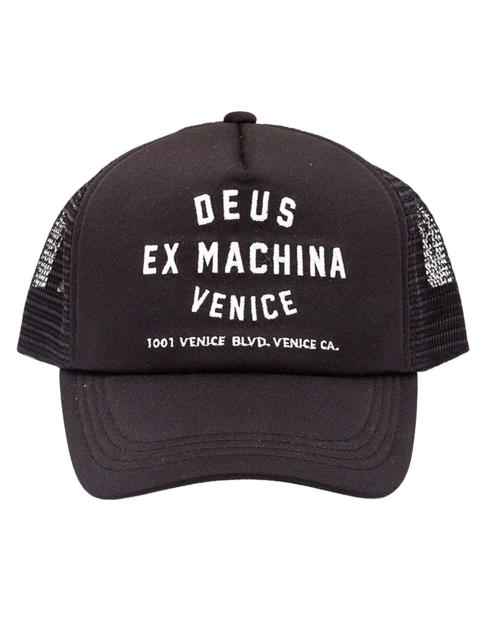 Deus Ex Machina Venice Address Trucker Cap Black Unisex D261MHA133099 VENICE BLACK