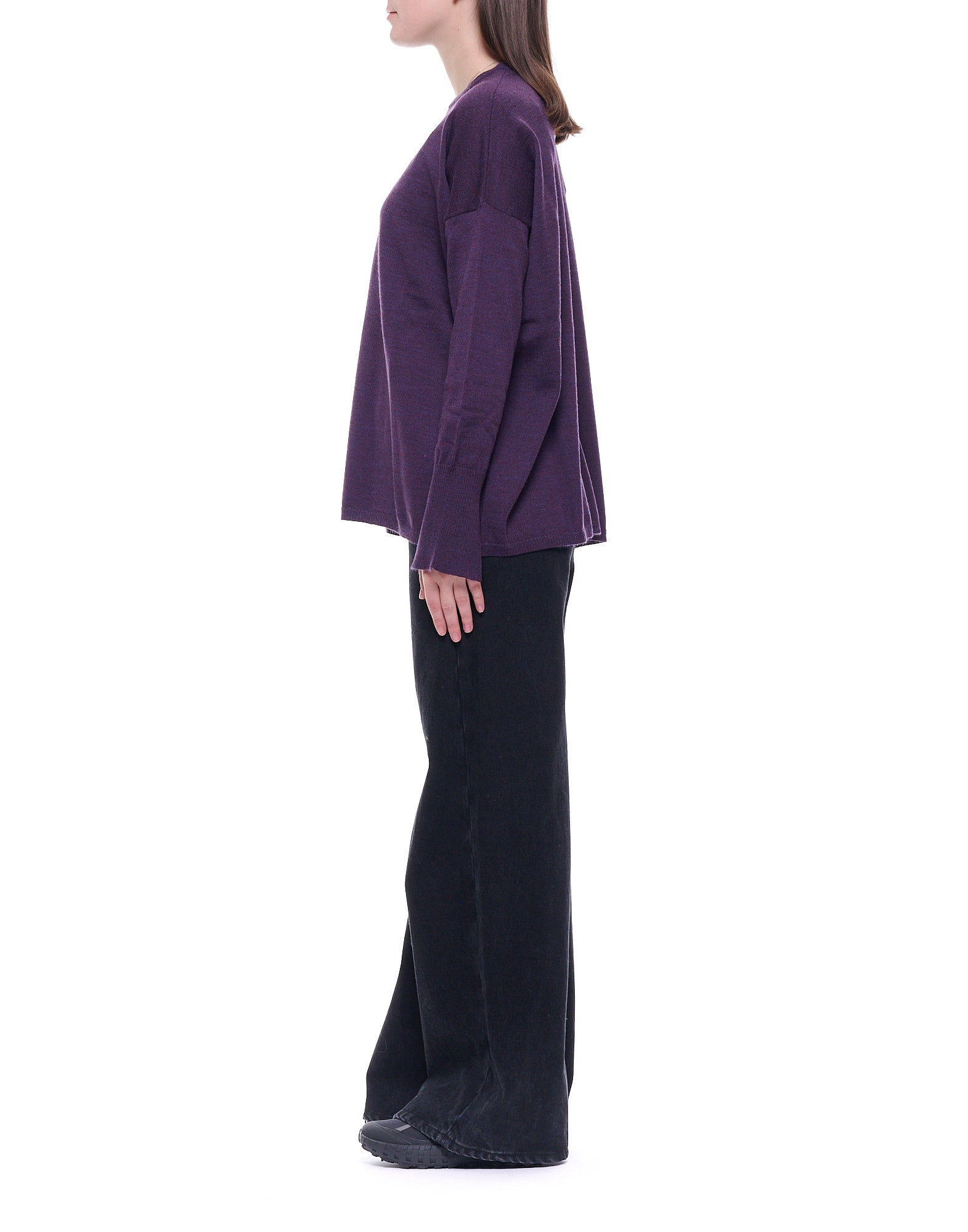 D3205TF 405 PRUGNA SWEATER - Maglieria - ARAGONA