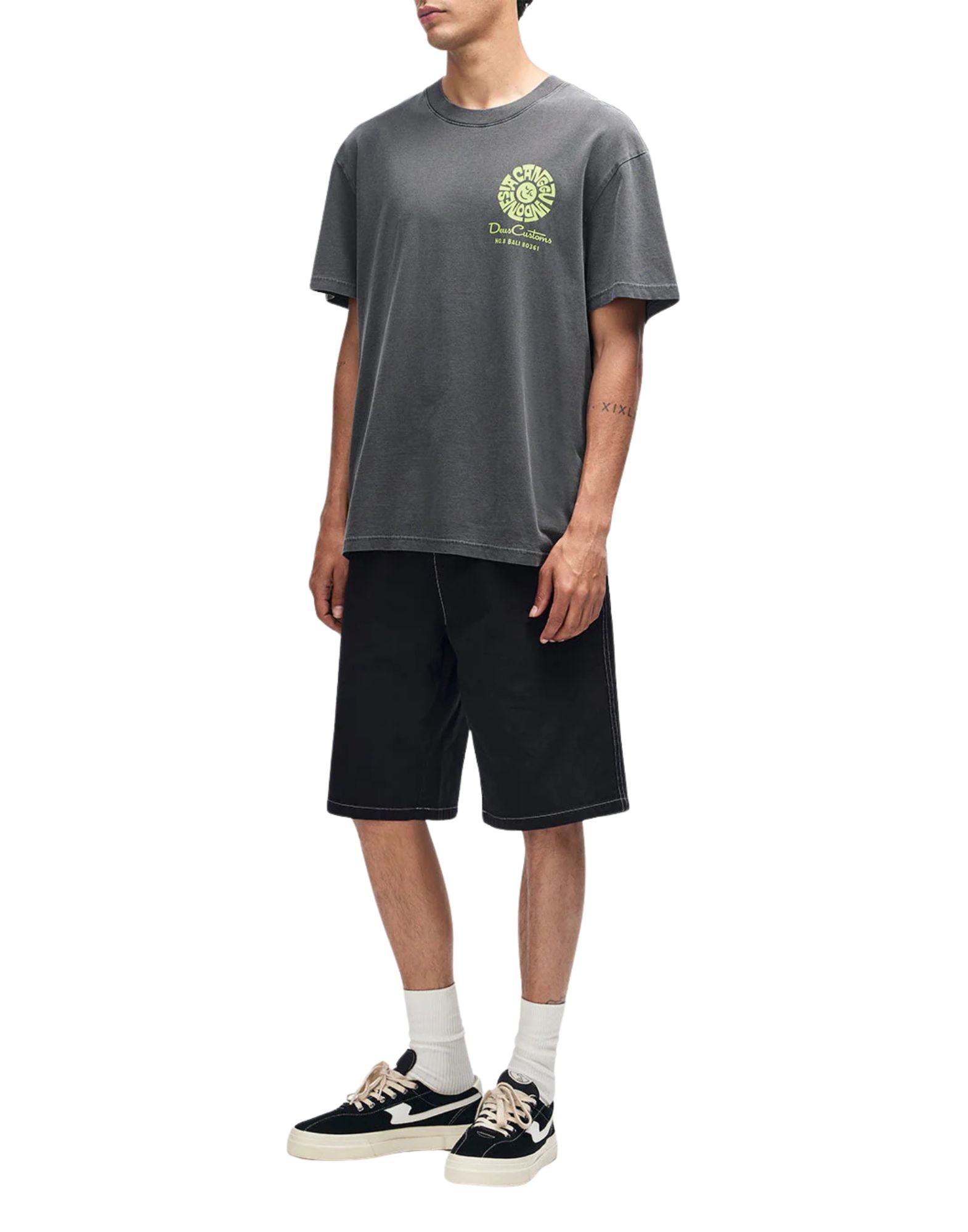 Deus Ex Machina Canggu Address Tee Anthracite Loose Fit Men’s D261MTS572094 ANTHRACITE