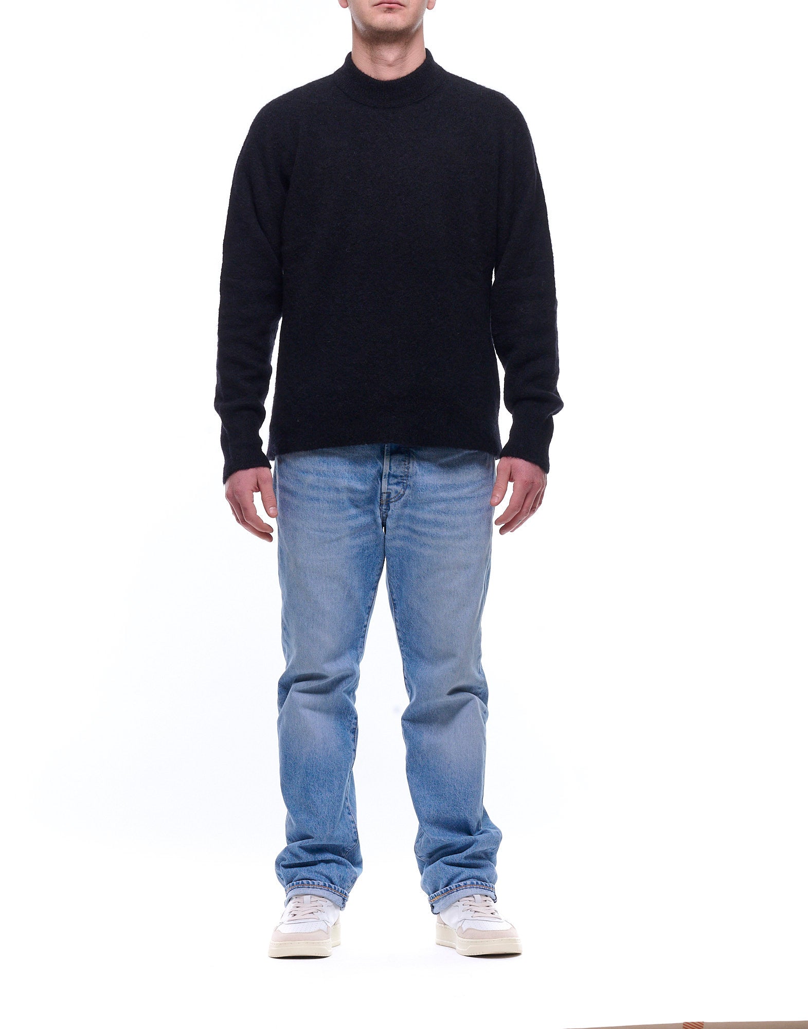 AI24AFU04 A00004 GIROCOLLO GARZATO SCHWARZ - Maglieria - Atomofactory