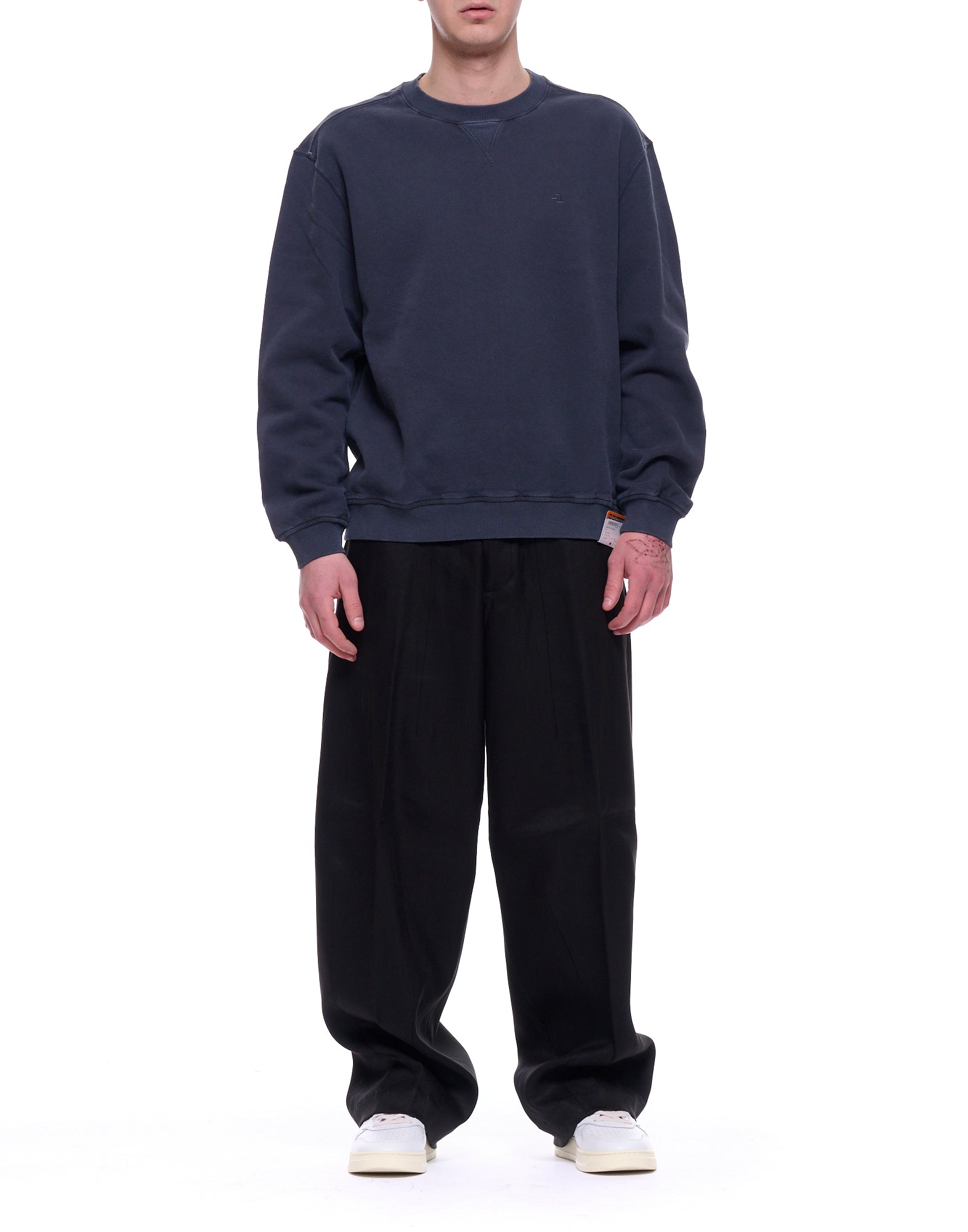 Damiano Carrot Pantalón negro de hombre en mezcla de lino DAM10 L12 NERO