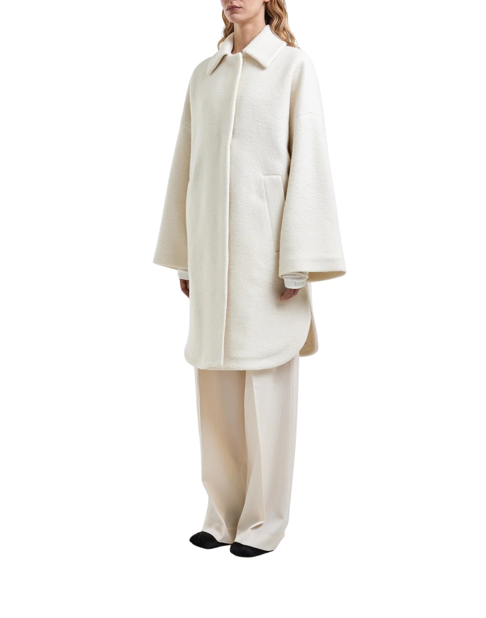 I784 3333 CAPPOTTO BIANCO IN LANA MONTELEONE - Cappotti - Hevo