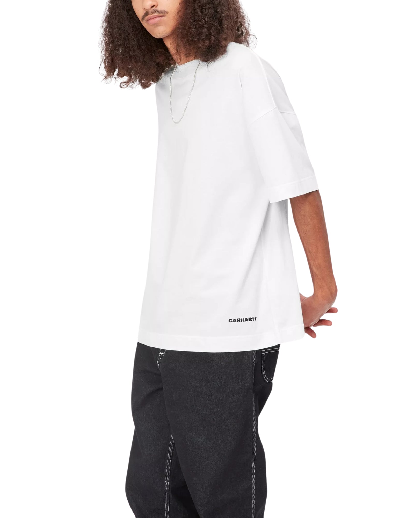 I031373 00A.XX WHITE/BLACK T-SHIRT - Maglieria - CARHARTT WIP