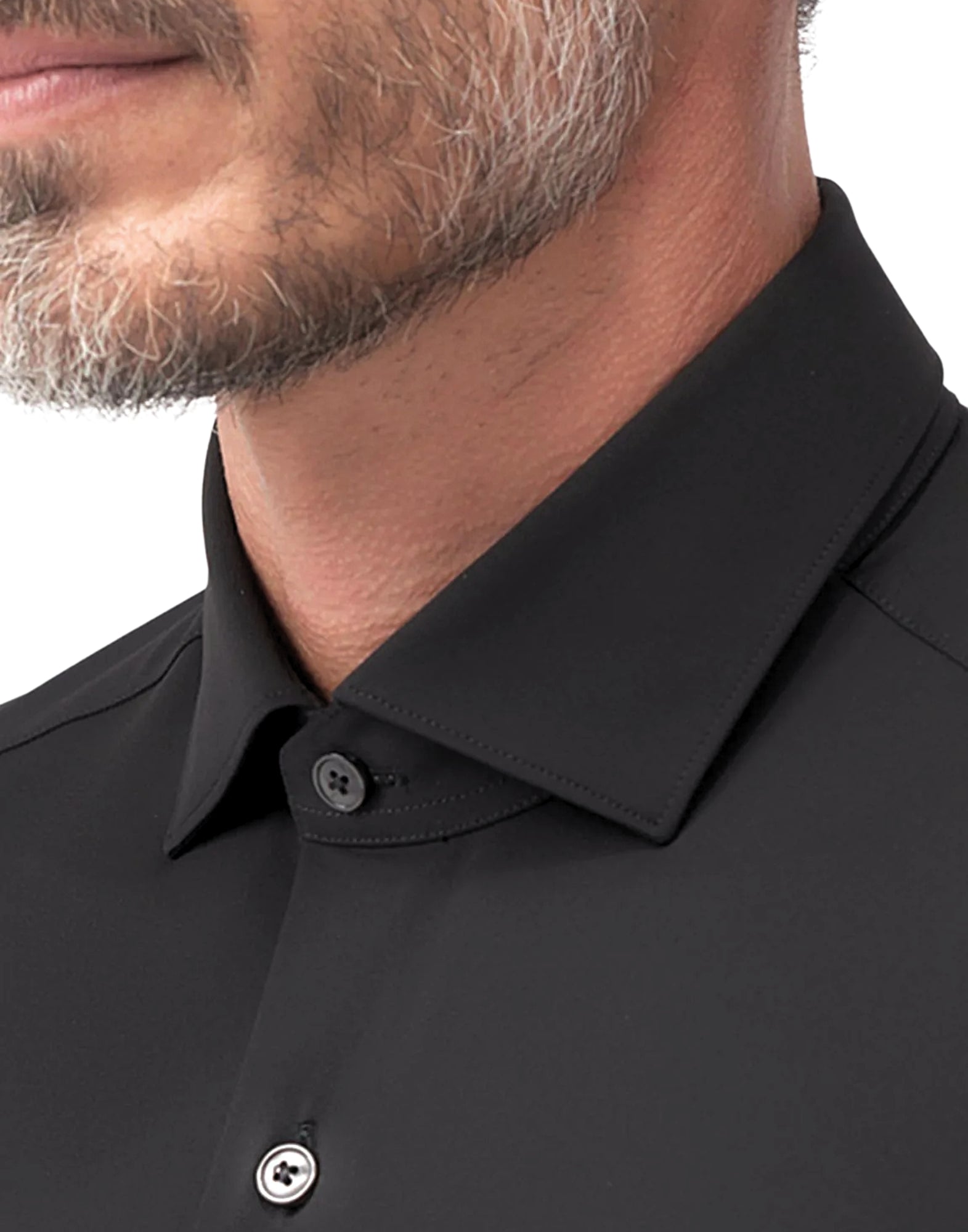 Xacus Black Twill French Collar Shirt Tailor Custom Fit Men Italy ACT558ML 11460.004