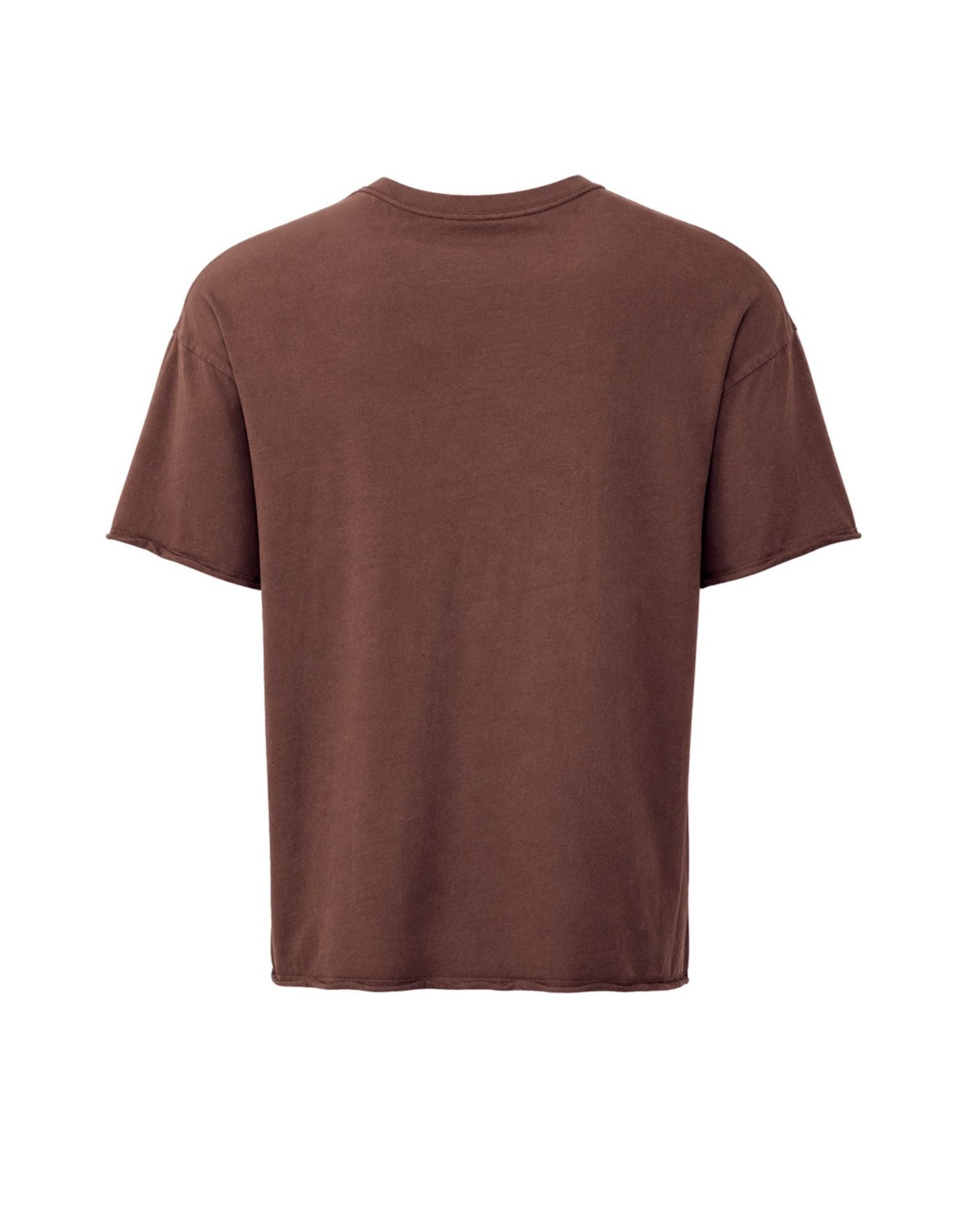 Fabrizio del Carlo Camiseta de algodón marrón con cuello redondo | Ajuste relajado FF3075 CC16-168 MARRÓN