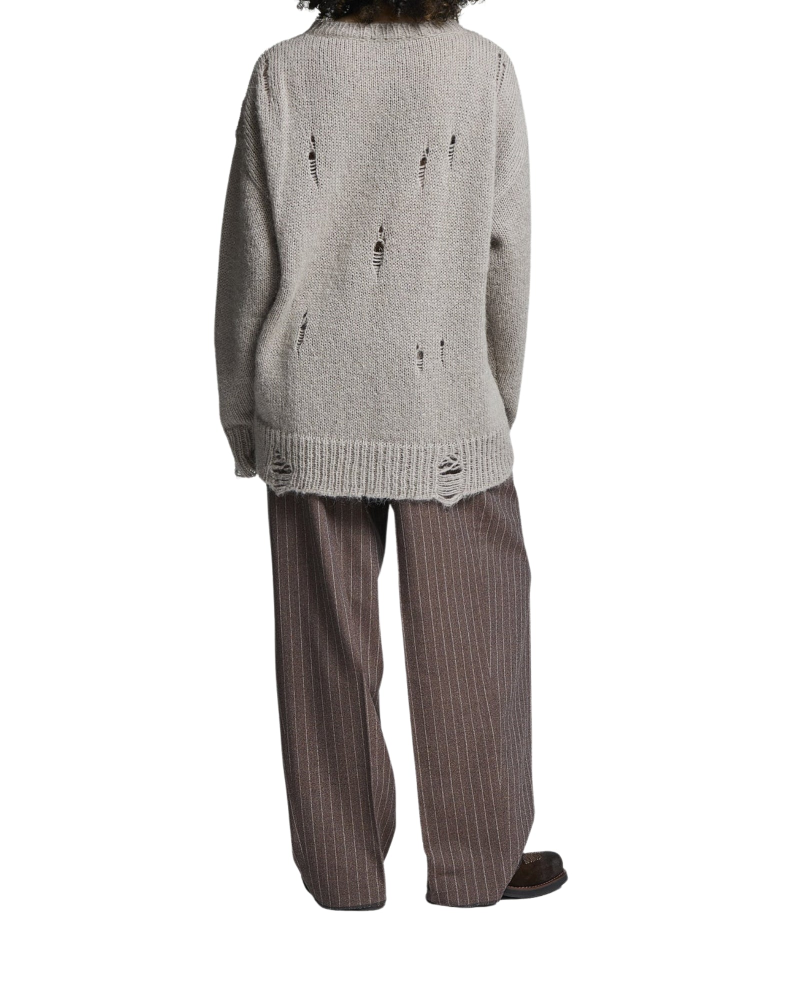 ORFEI DOVE GREY SWEATER - Maglieria - PAURA