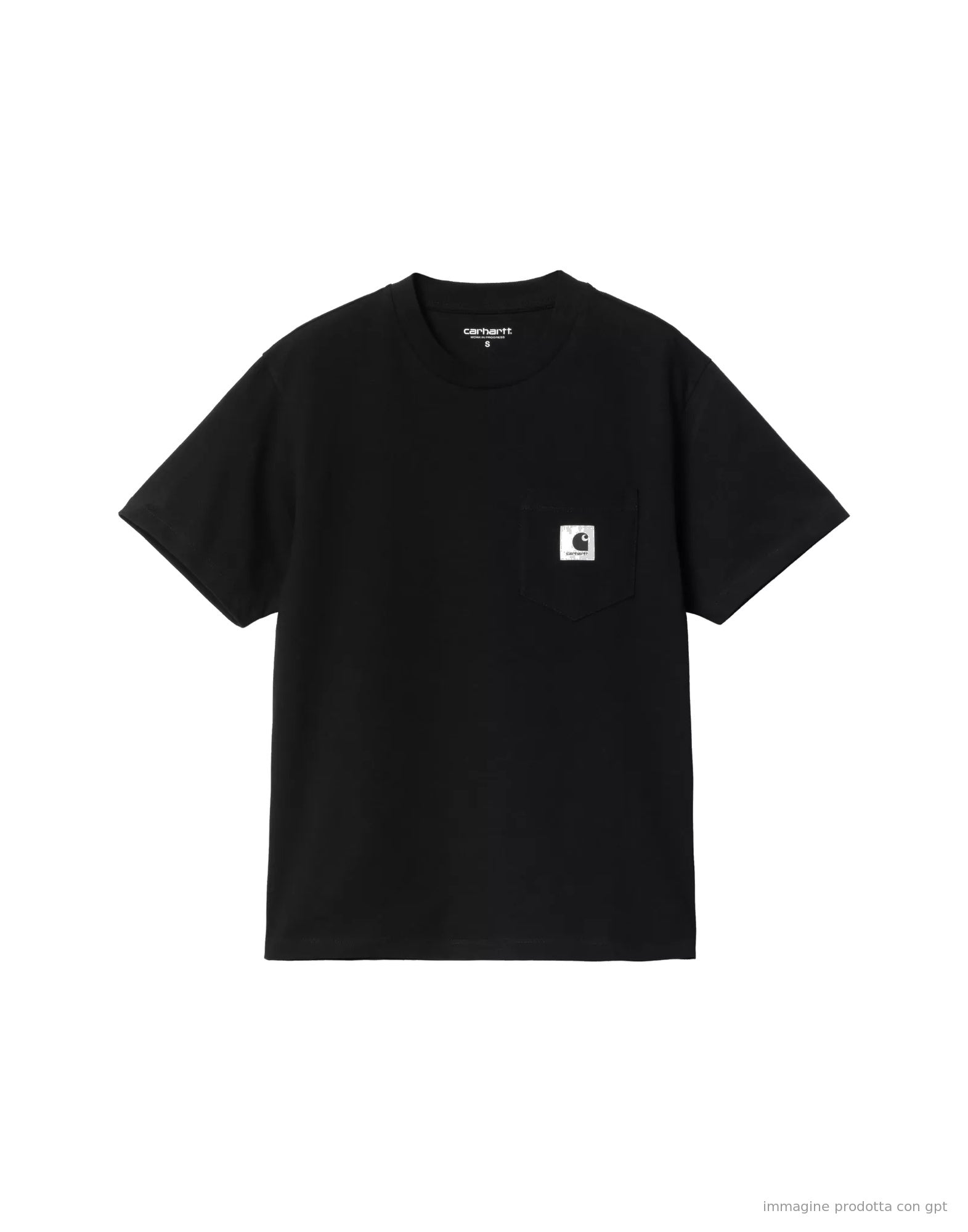 Pocket T-Shirt Organic Cotton Single Jersey Black