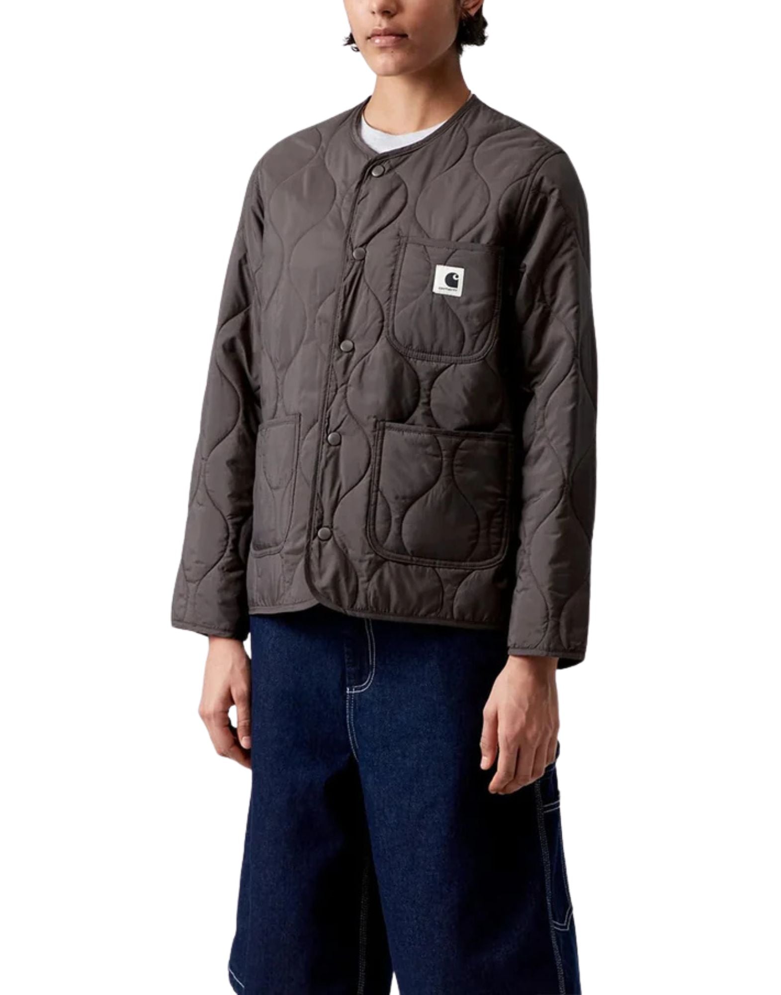 Carhartt WIP Women's Skyler Liner Shale Recycled Ripstop Quilted Jacket I031602 3ISXX