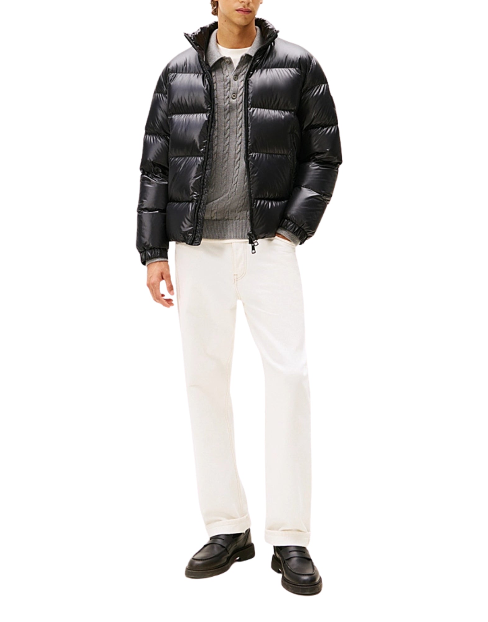 40617 BDS BLACK SHYNY DOWN JACKET - Giacche - TOMMY HILFIGER
