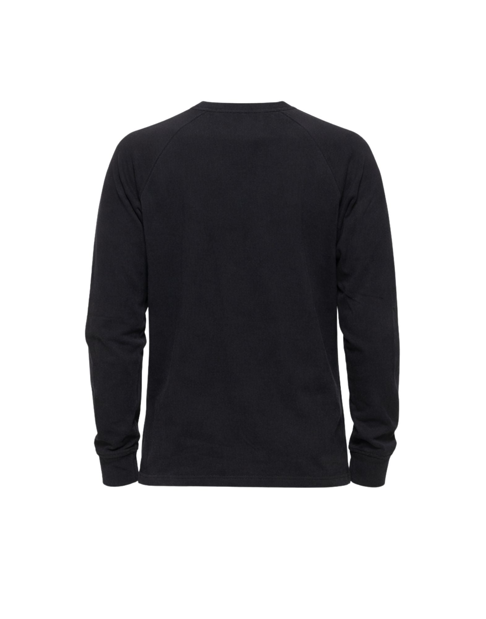 James Perse L/S Crew Pique Men’s Cotton Long Sleeve T-Shirt Black Regular Fit MJD3872 BLK BLACK