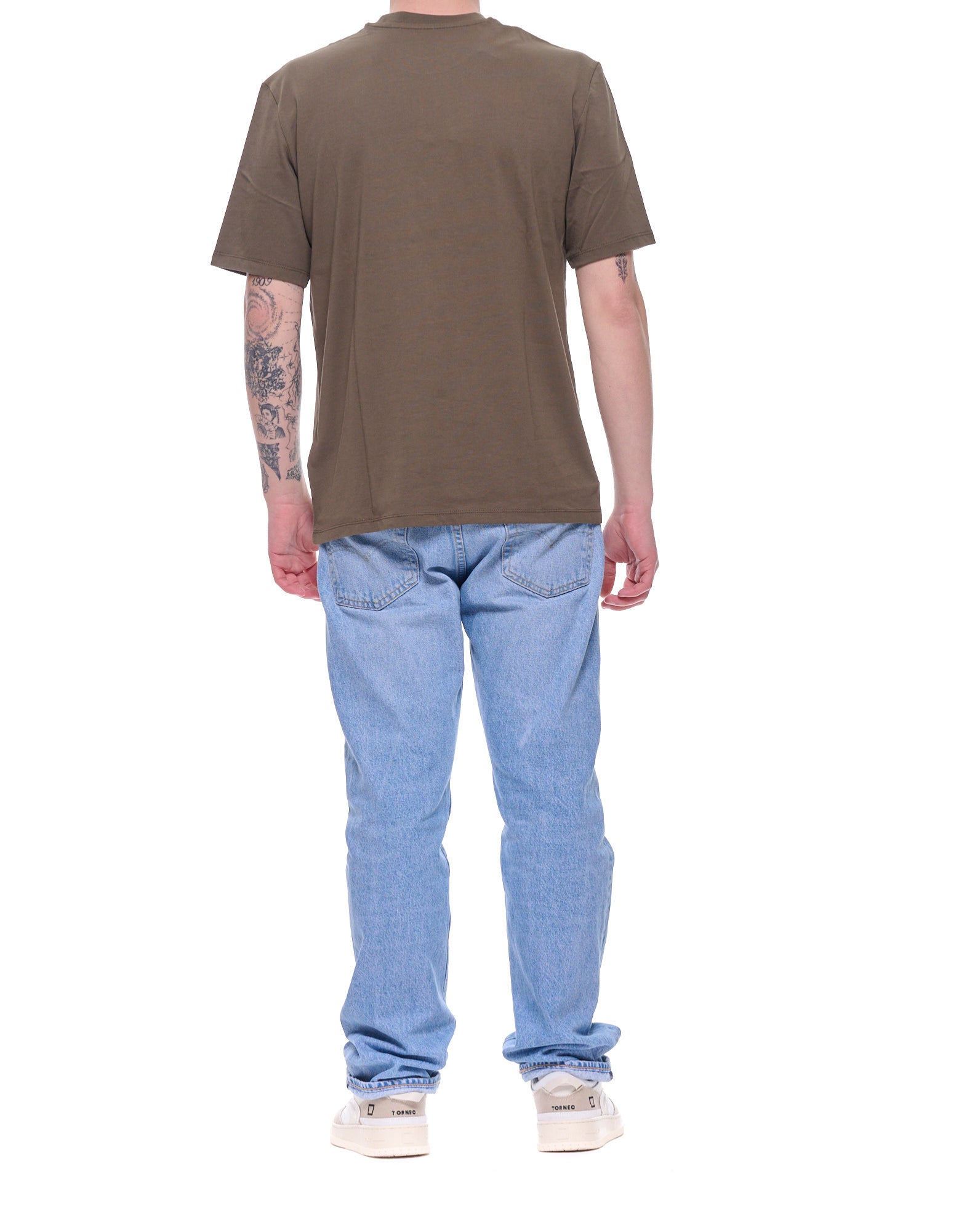 تي شيرت Blauer Faxon قطن للرجال باللون الأخضر مع رقعة الشعار 26SBLUH02284-007480 60H