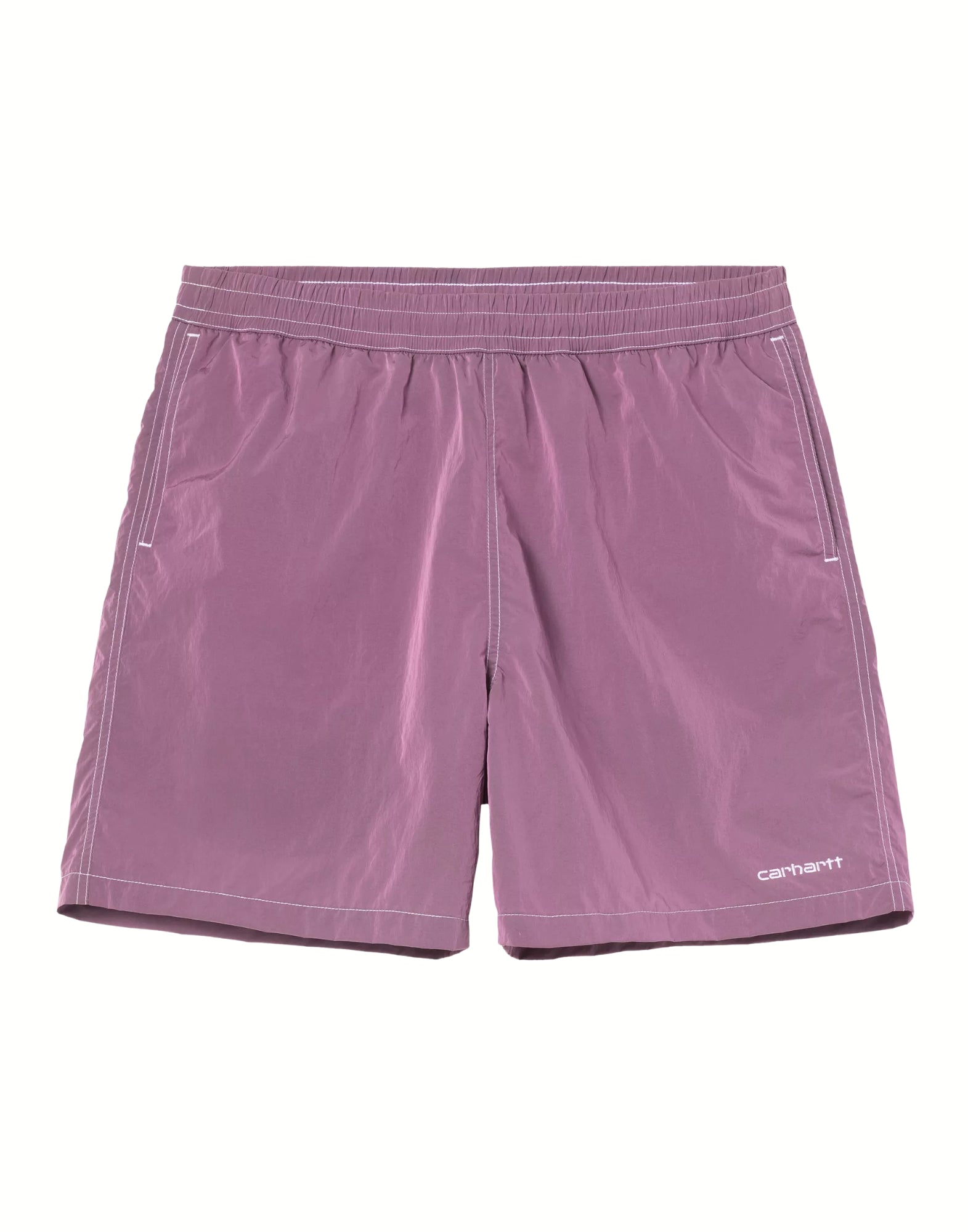 Carhartt WIP Canby Swim Trunks – Water-Repellent Nylon Swim Shorts Gentle Purple/White Man I034570 3N7XX