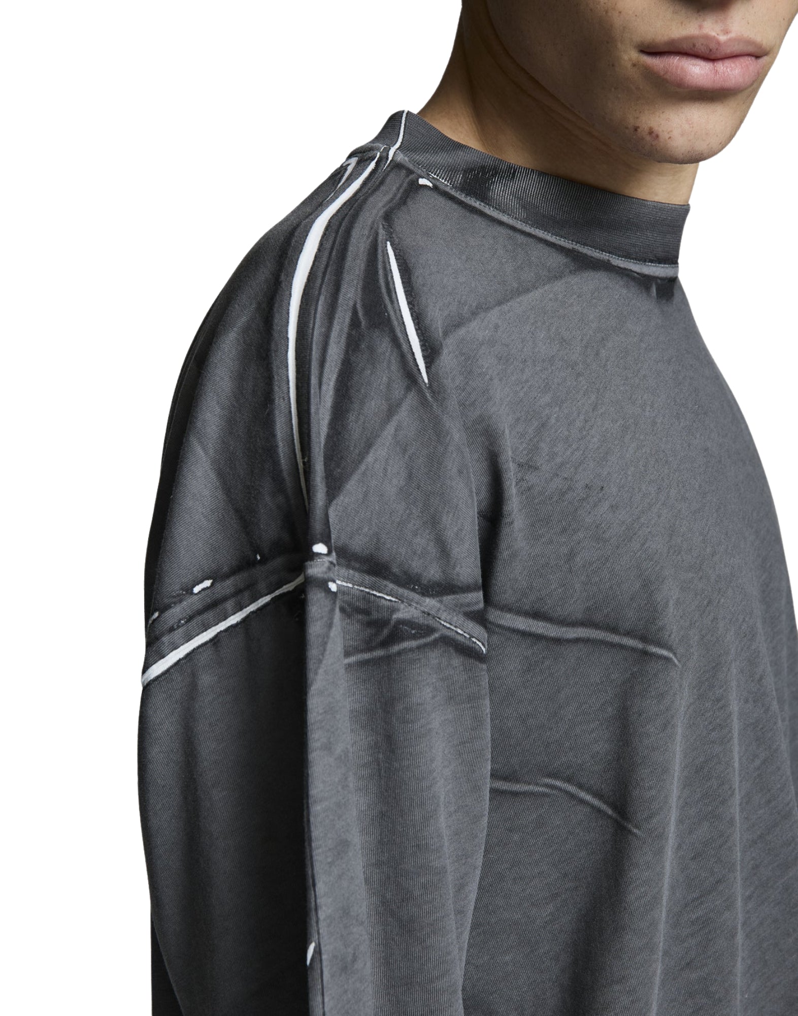 COSTA GREY/BLACK OVERSIZED T-SHIRT - T-Shirt e Polo - PAURA