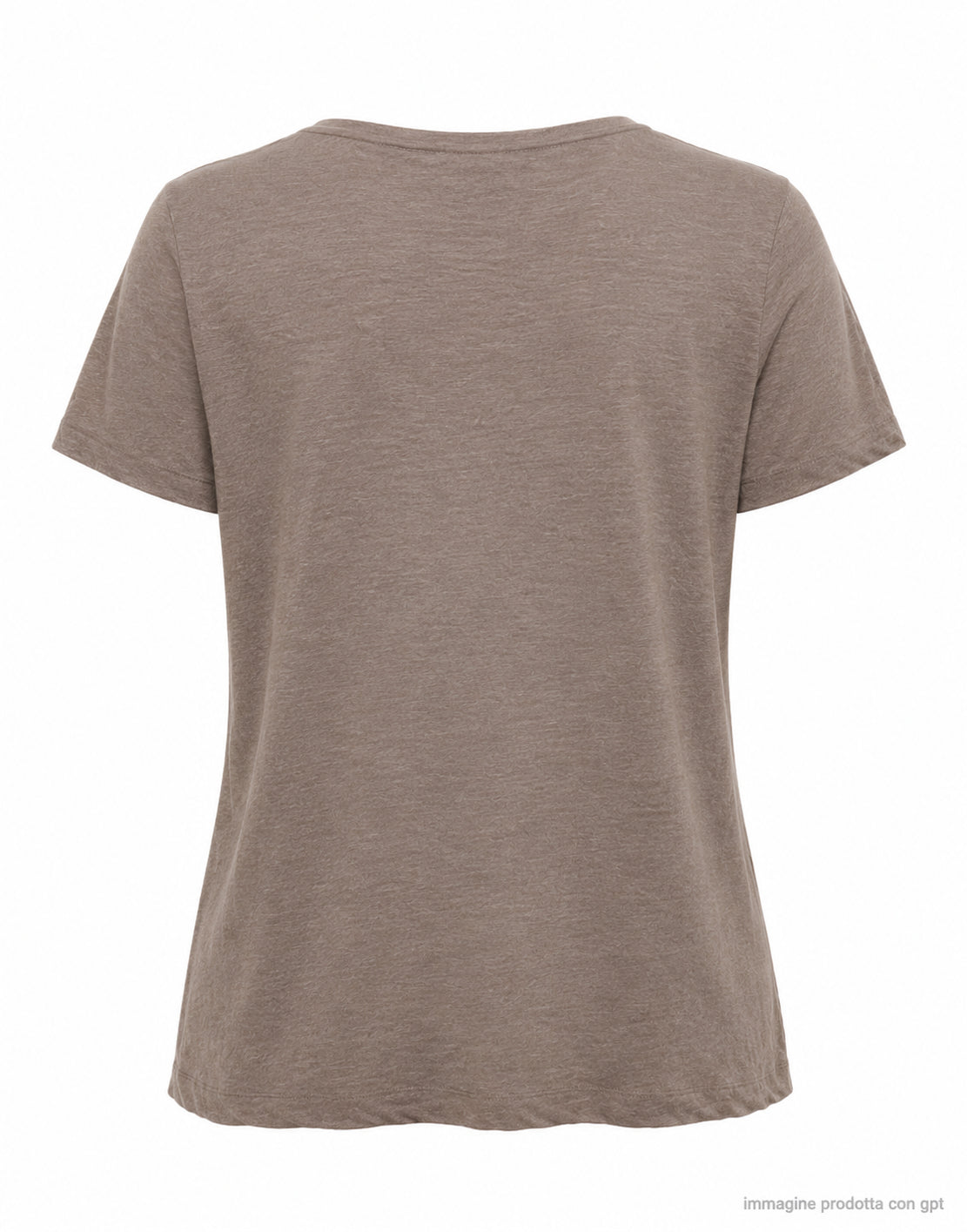 Transit Mezcla de lino color topo para mujer Basic Camiseta CFDTRCK206 16 TAUPE