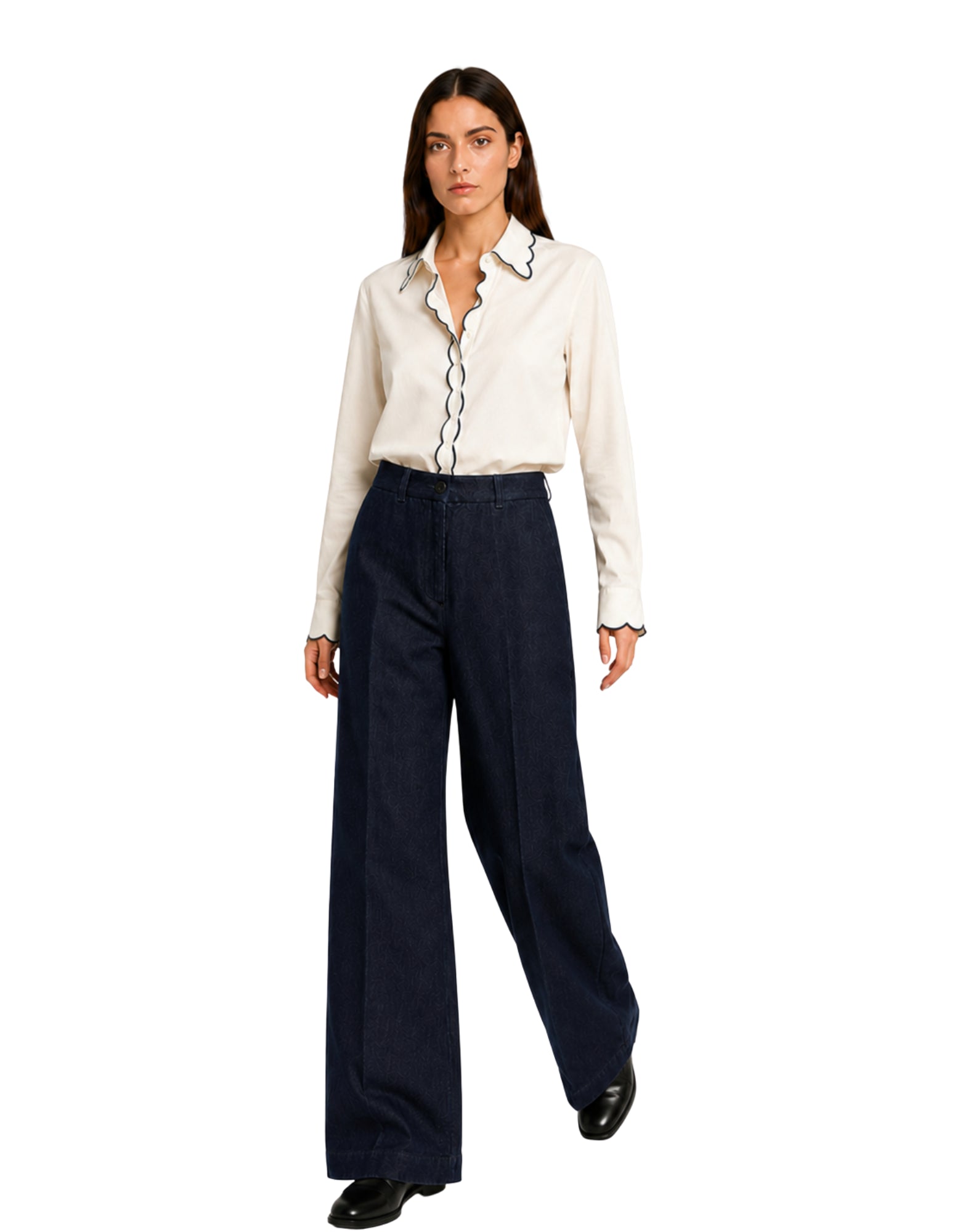 Pantaloni da bambino Fiamma, modello da donna Rinse