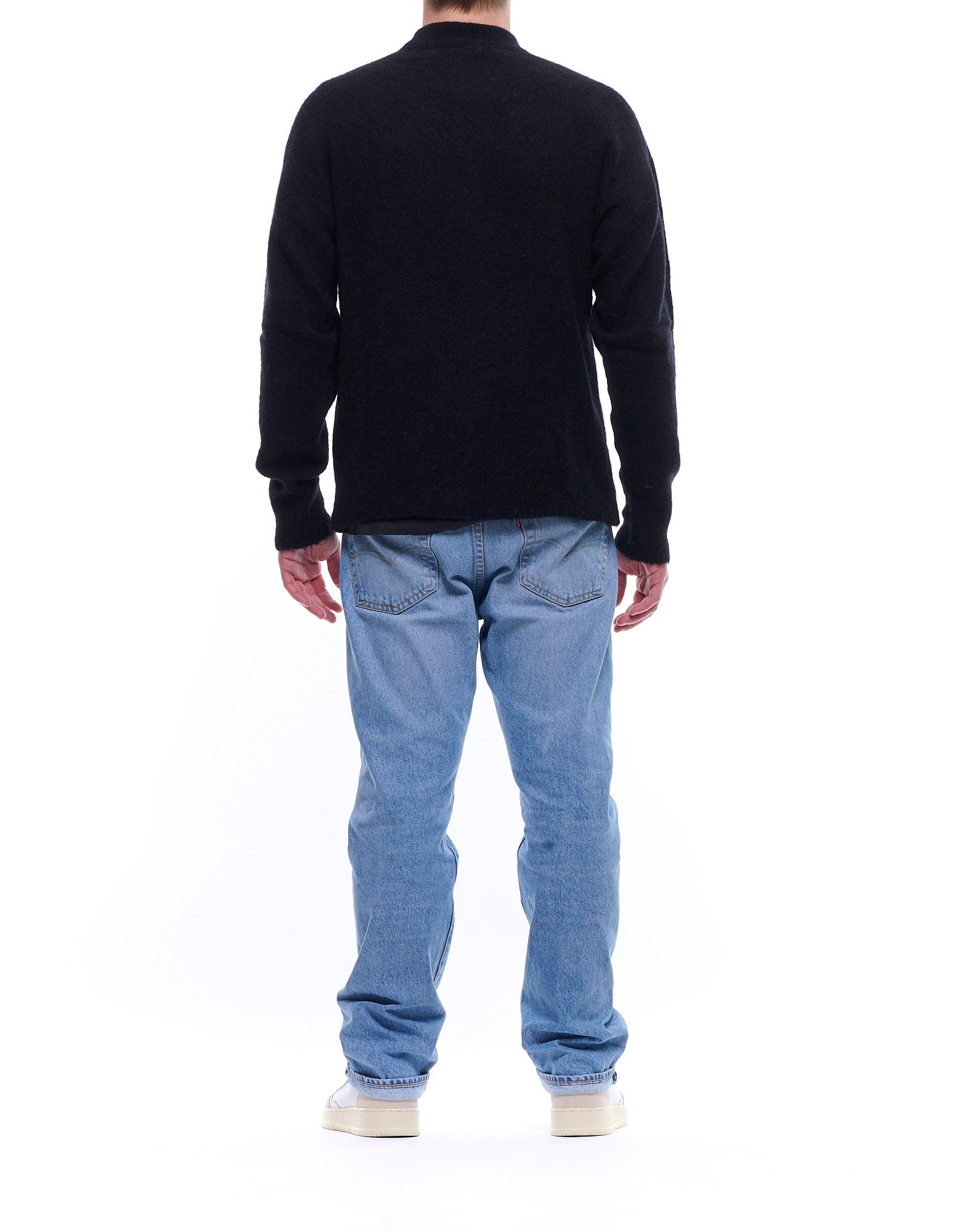 AI24AFU04 A00004 GIROCOLLO GARZATO BLACK - Maglieria - Atomofactory