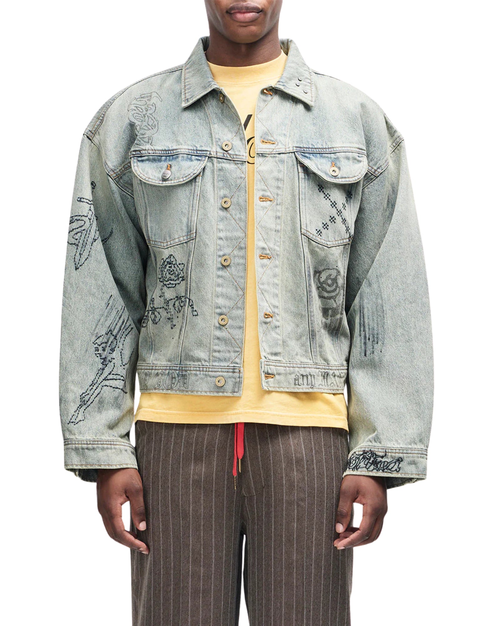 Deus Ex Machina 메피스토펠레스 재킷 인디고 데님 트윌 빈티지 인디고 남여공용 D261UJK709 VINTAGE INDIGO