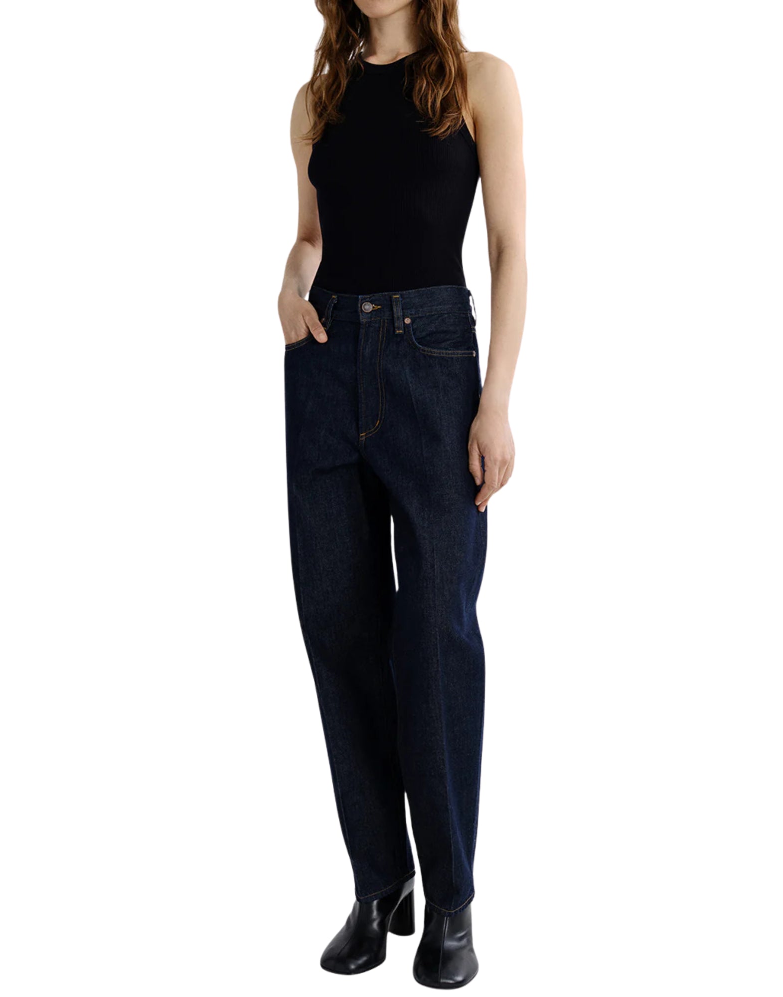 80'S Jean High rise vintage tapper Rinse