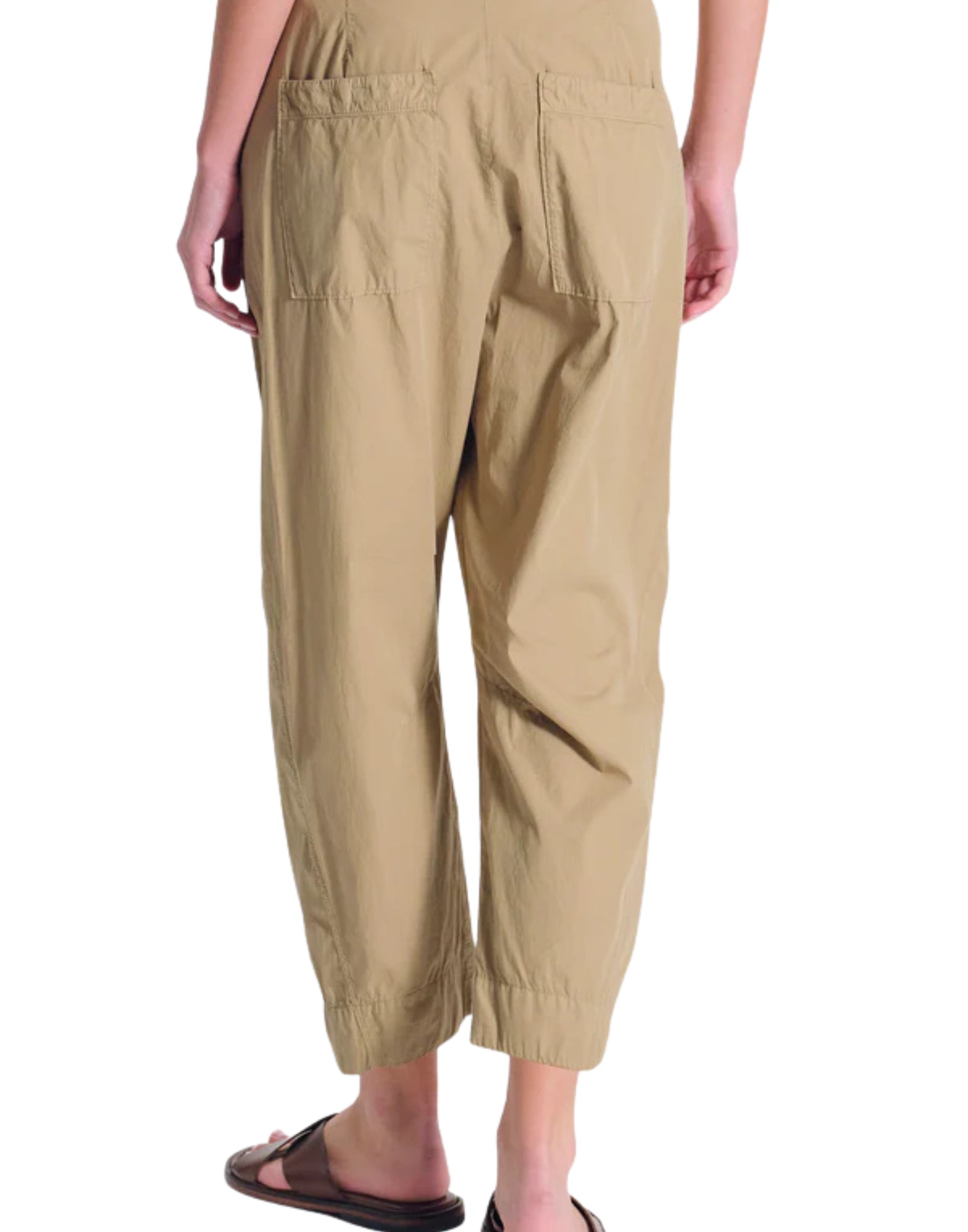 Transit Pantalon ample pour femme en popeline de coton Nut fabriqué en Italie CFDTRCN231 NUT