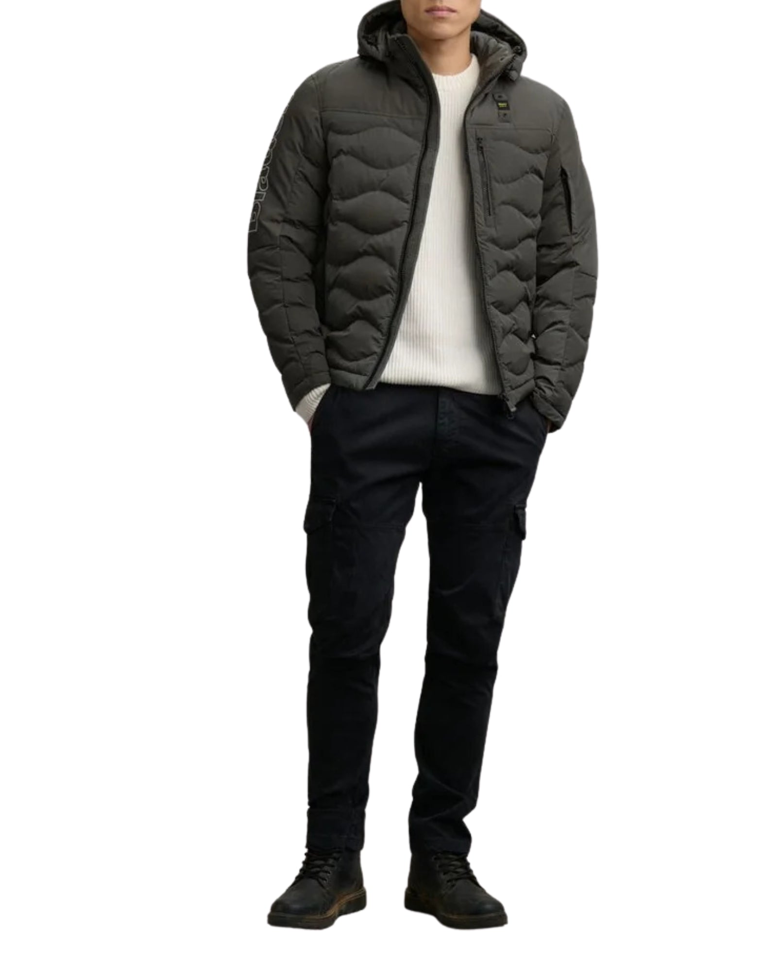 25BLUC02152 7287 678 GREEN - Giacche - Blauer