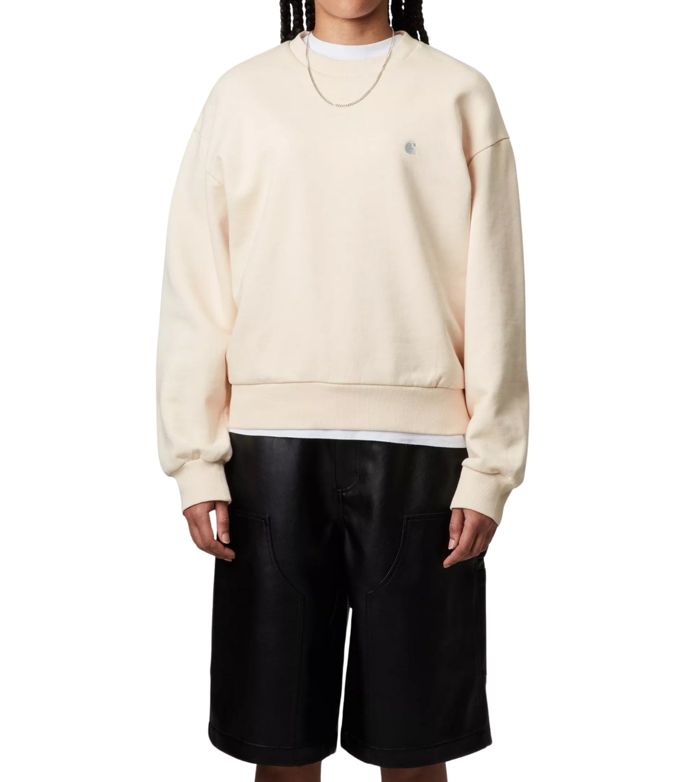 Sweatshirt woman I032643 39YXX CASEY SWEATSHIRT COTTON SILVER CARHARTT WIP