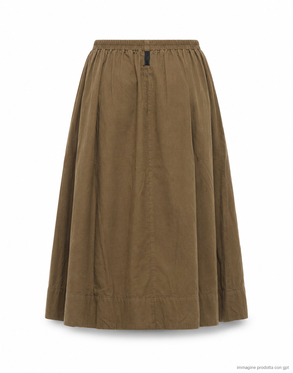 Eat Dust 673 Wide Pleated Midi Skirt in Canteen Green W-F-001-CLN-730 CANTEEN GREEN
