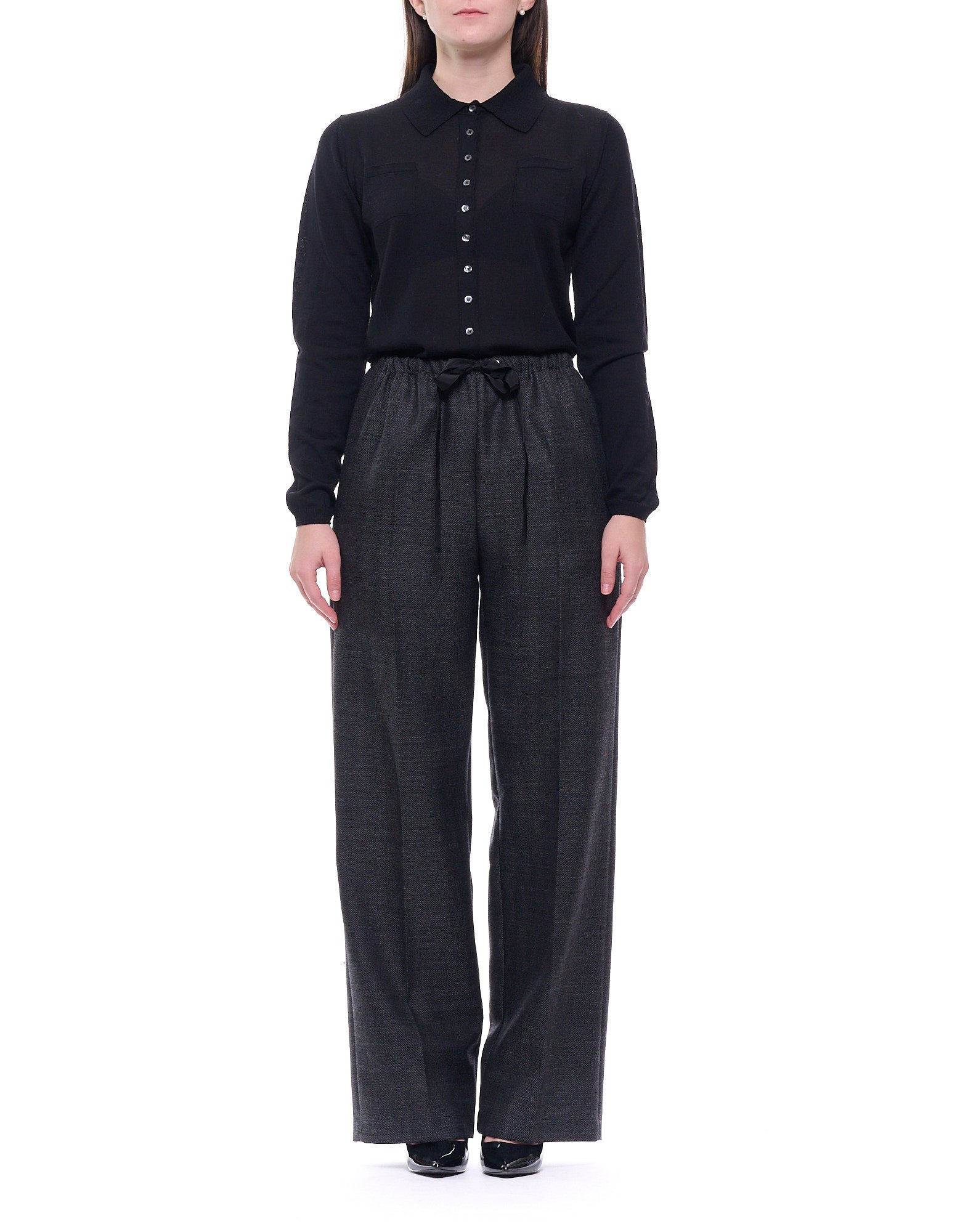 14324 ANTRACITE MY PANTS - Pantaloni - FORTE_FORTE