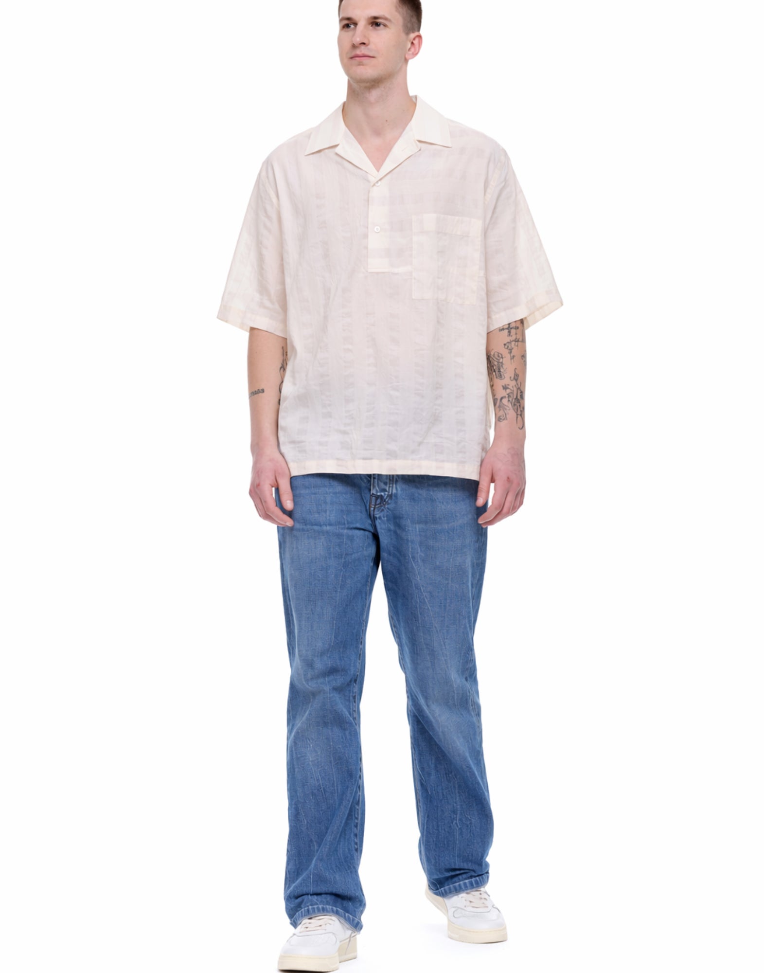 Costumein Clivia 4 Single Cotton Shirt Beige Men’s POLX CLIVIA 4 SINGLE