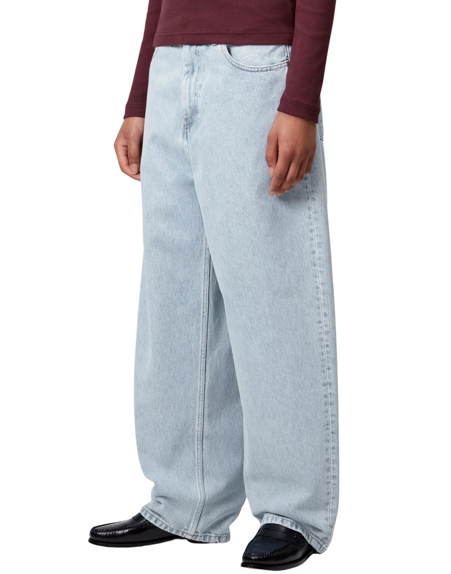 Jeans woman I035892 01A3 BRANDON PANT BLUE HEAVY STONE BLEACHED CARHARTT WIP