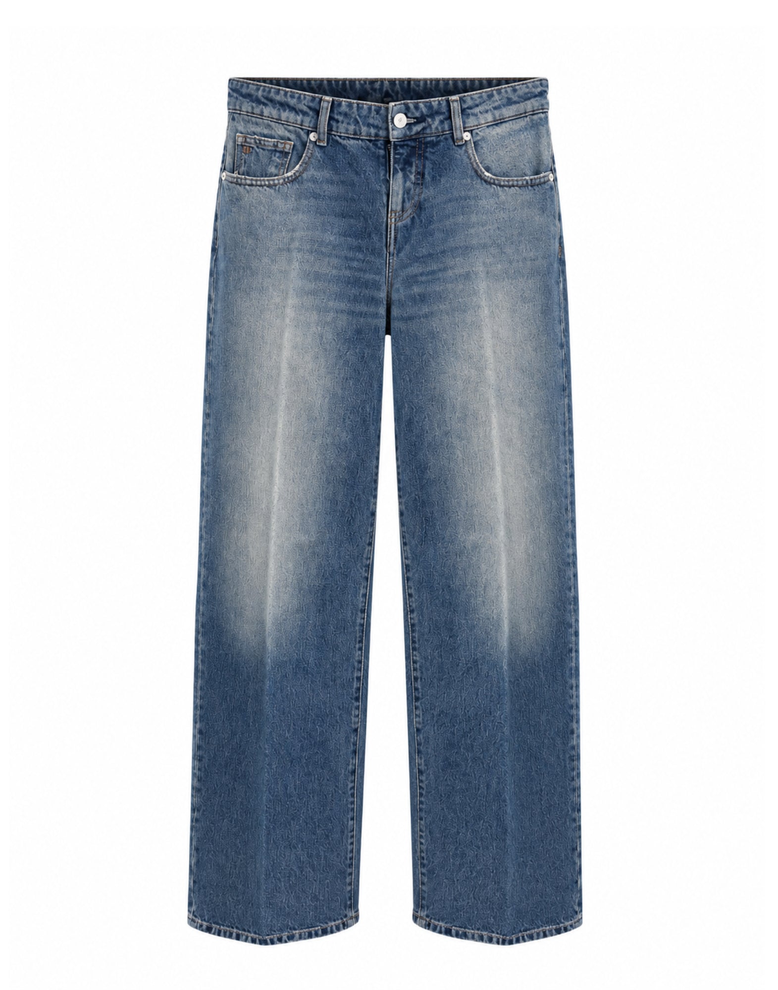 Pantalones de chico holgados y de talle bajo «Rocío», azul