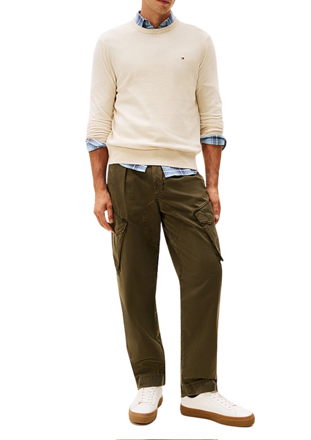 28046 Z00 IVORY SWEATER CASHMERE - Maglieria - TOMMY HILFIGER