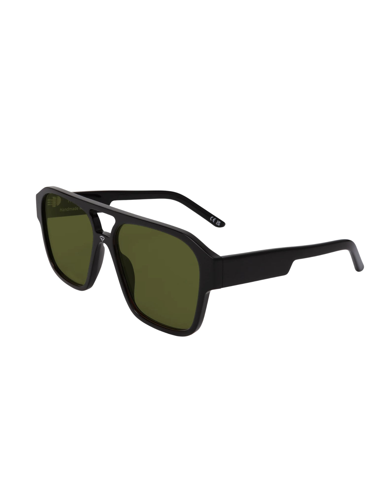 Occhiale da sole unisex doppio ponte nero verde nero.hide
