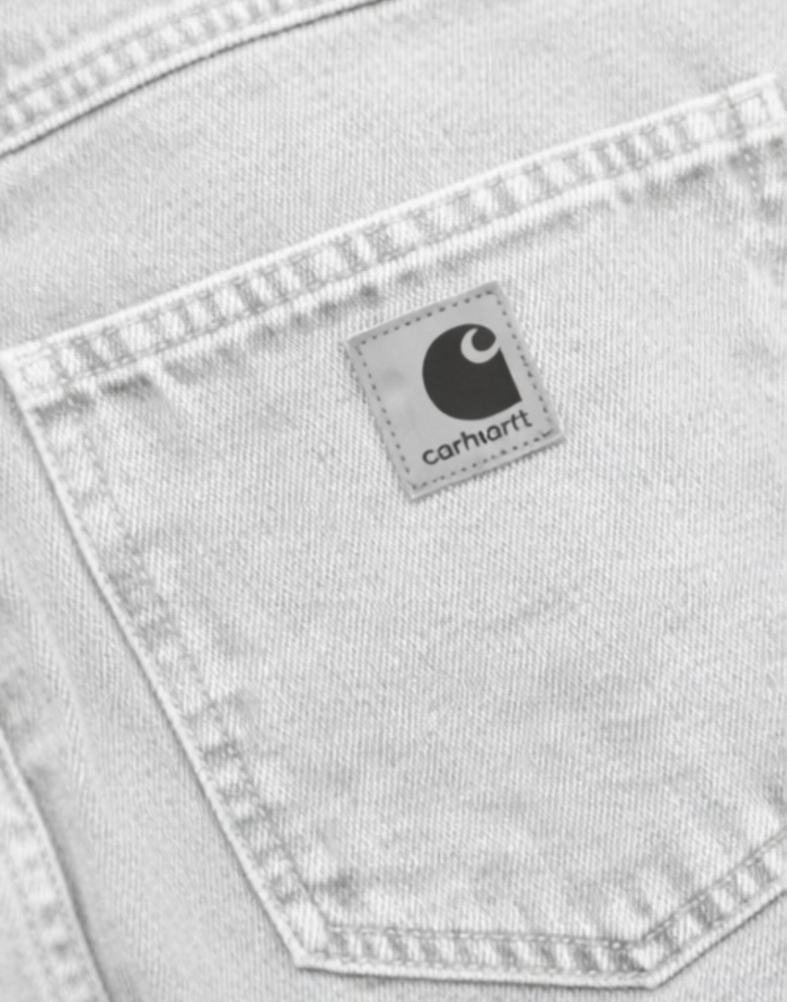 Carhartt WIP Women’s Brandon Short in Cotton Denim Black Chalk Wash Loose Fit Regular Waist. I036530 895F