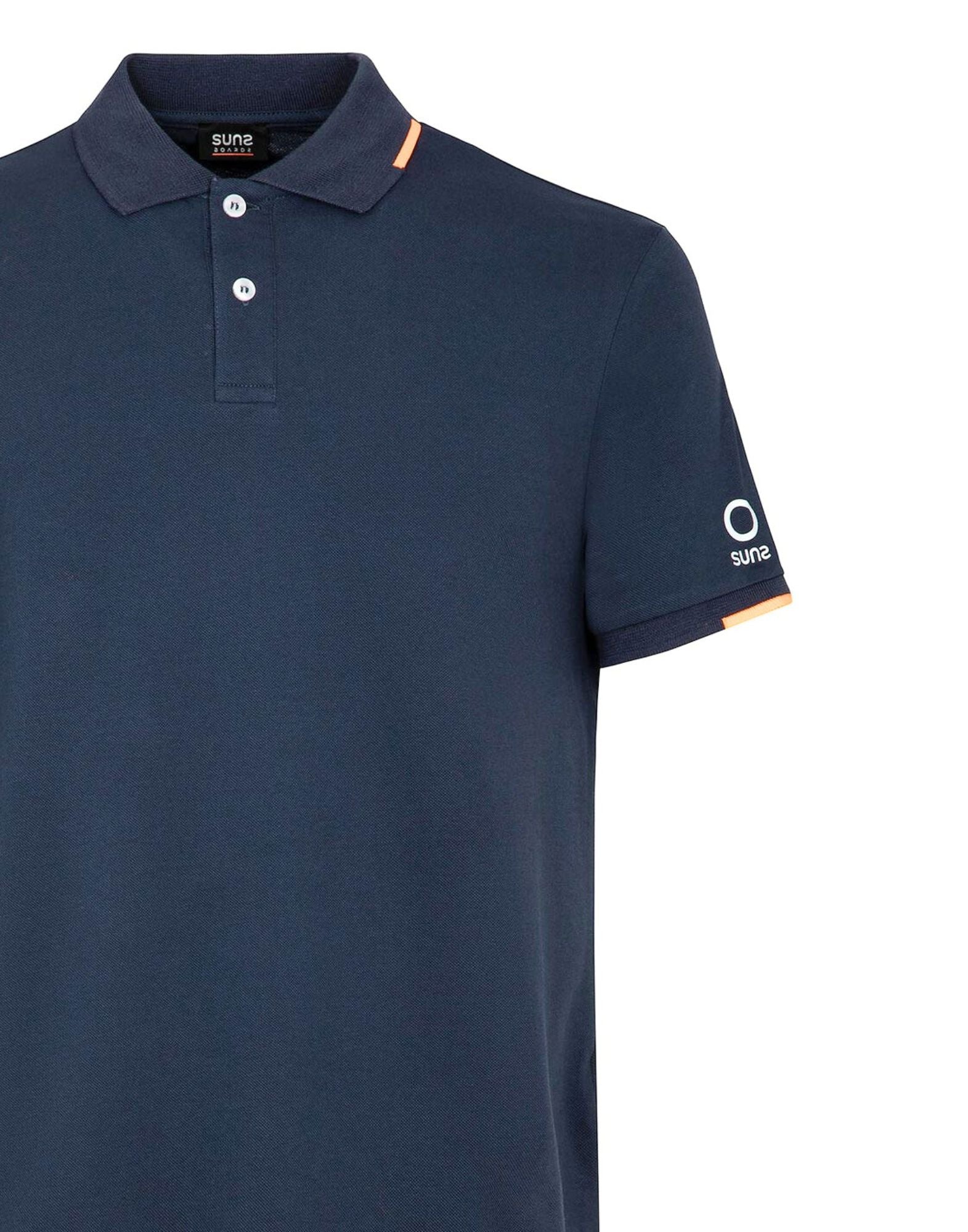 Suns Boards Federico Tag Men’s Stretch Piqué Polo Navy Regular Fit PLS61008U V17 NAVY