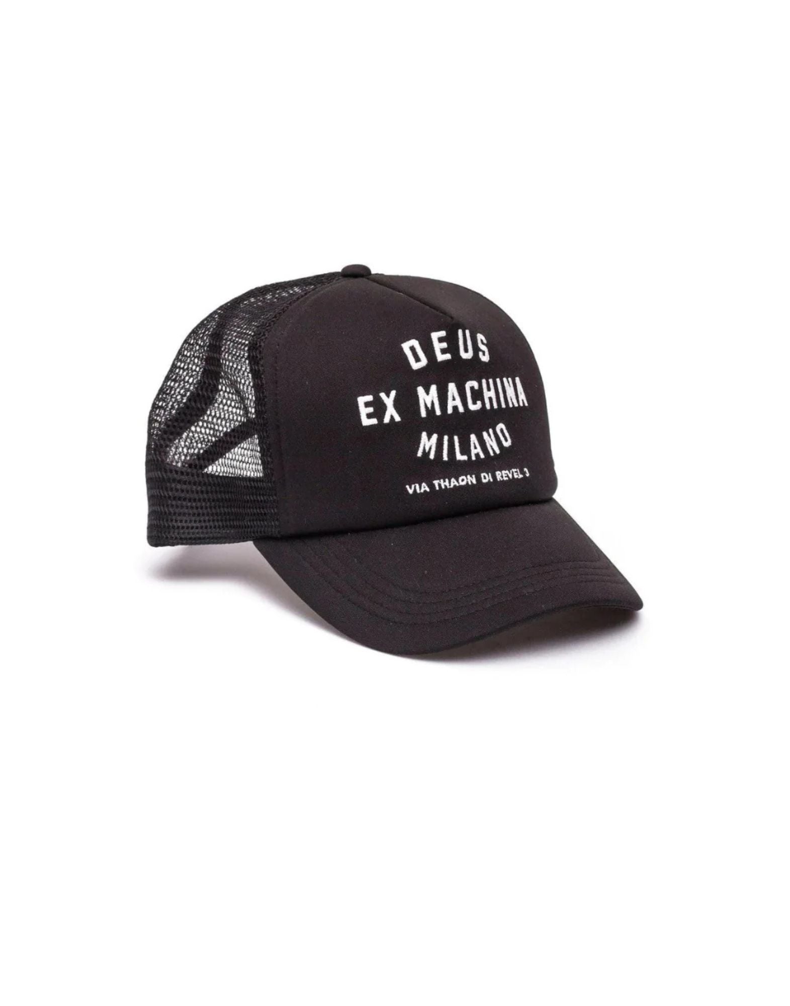 Deus Ex Machina Milano Address Trucker Cap Black Unisex D261MHA132099 MILANO BLACK