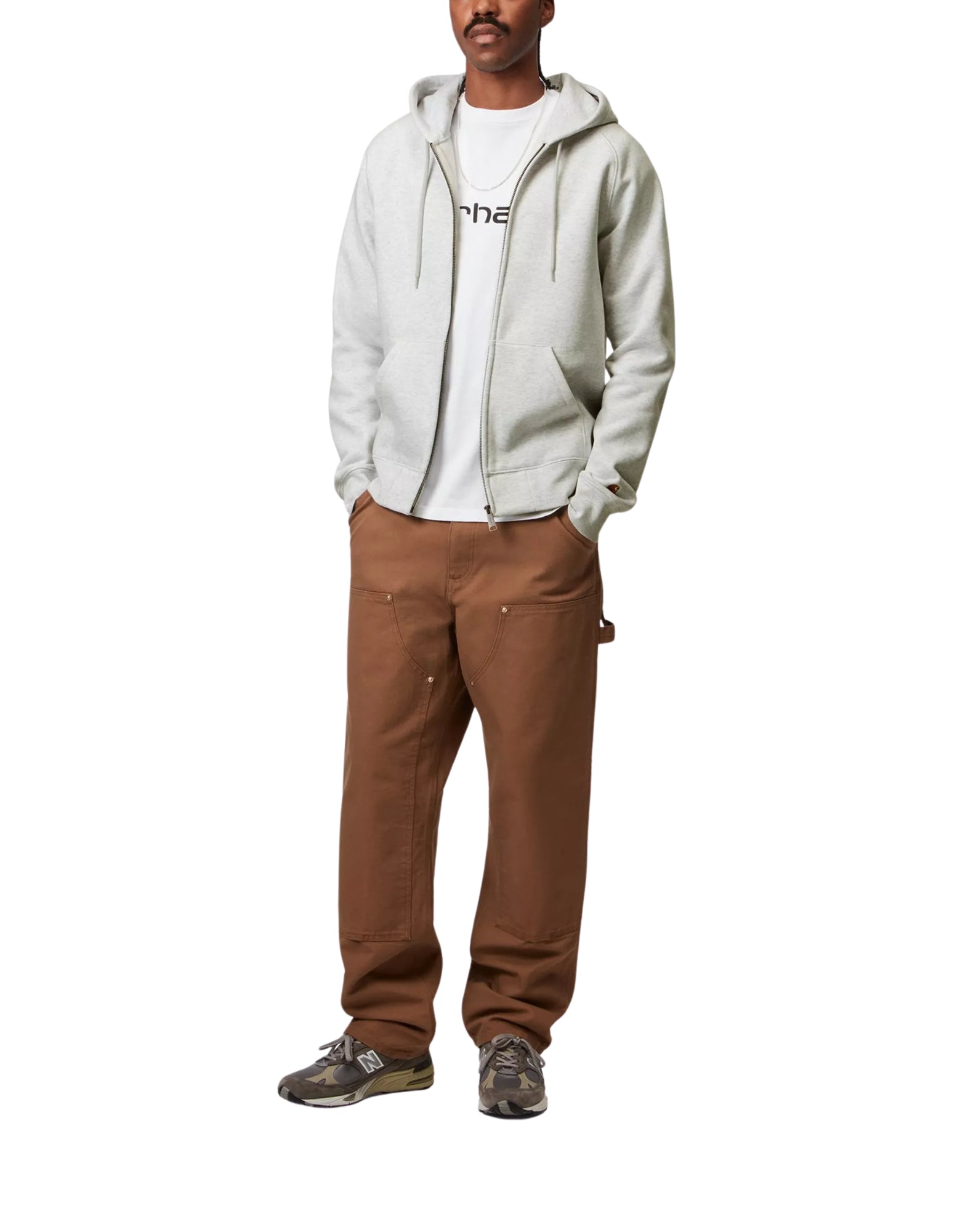 I033664 00JXX GREY HOODED JACKET - Felpe - CARHARTT WIP