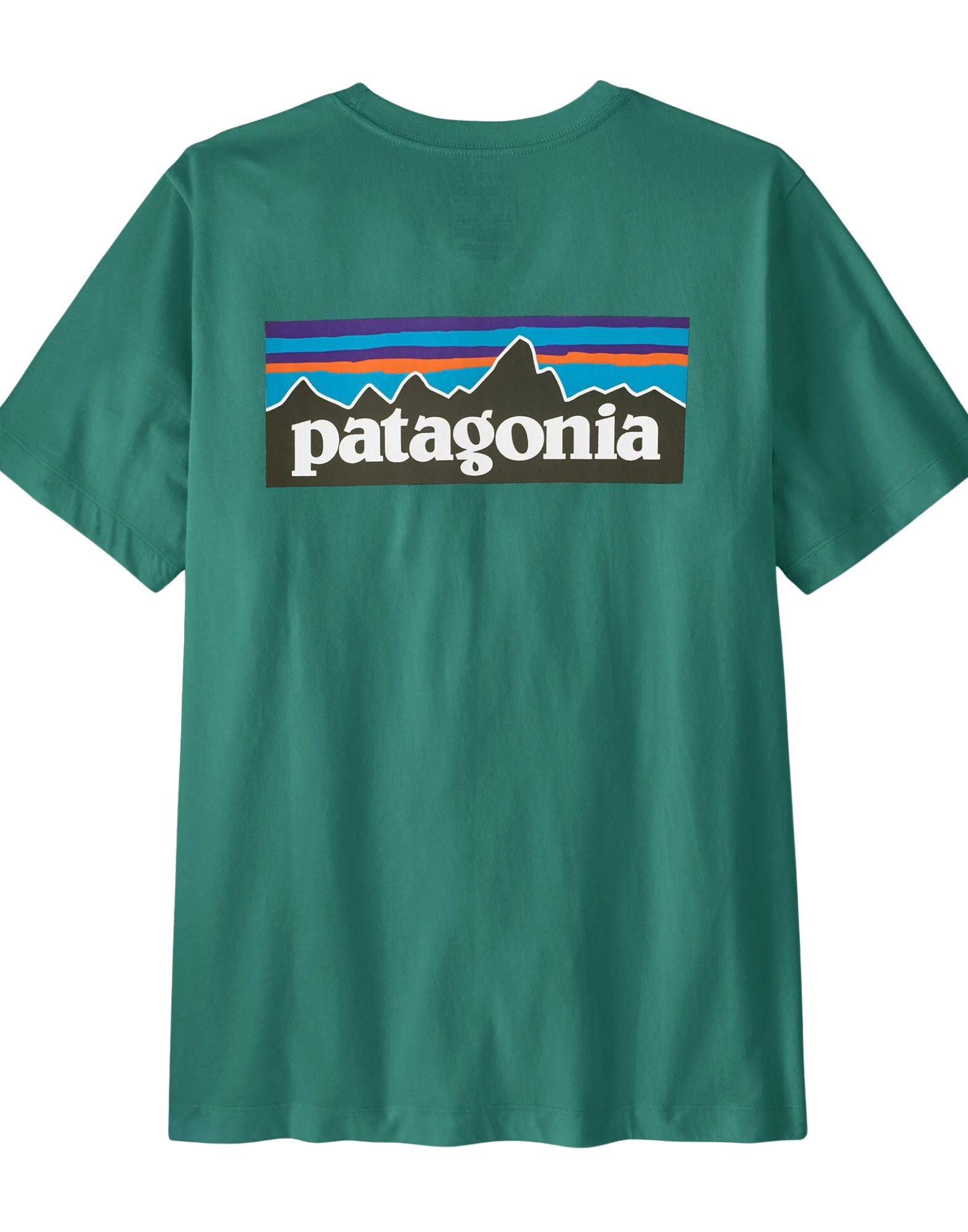 Patagonia Men’s P-6 Logo T-Shirt Gem Green in Organic Cotton 37882 GEMG GEM GREEN