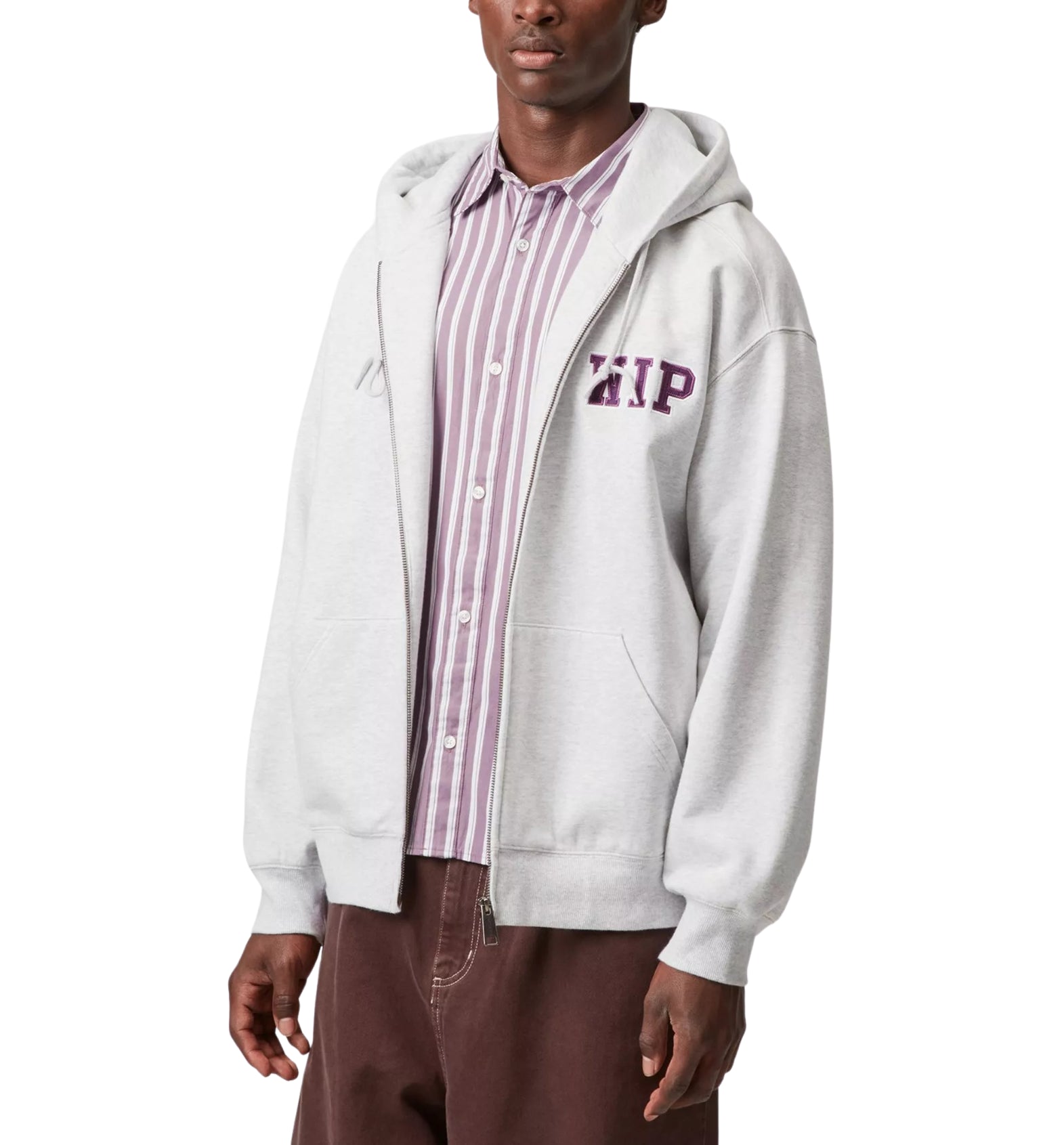 Hoodie man I035619 48206 HOODED SWEET JACKET ASH HEATHER CARHARTT WIP