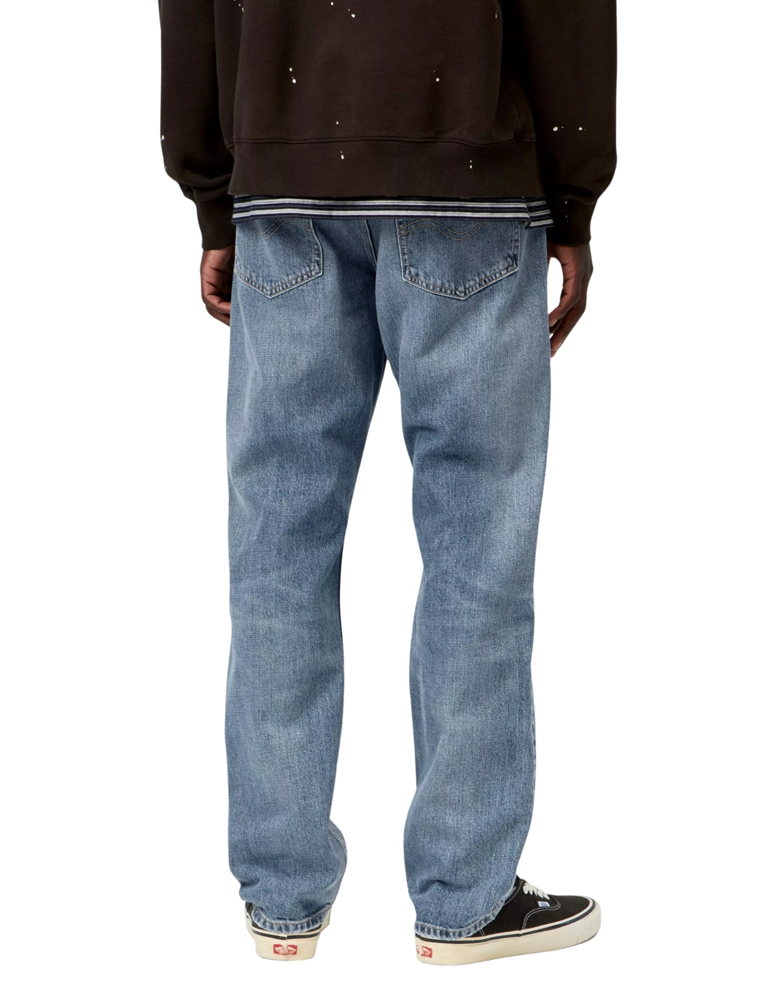 Pantalones Marlow azules, con efecto desgastado y decolorado