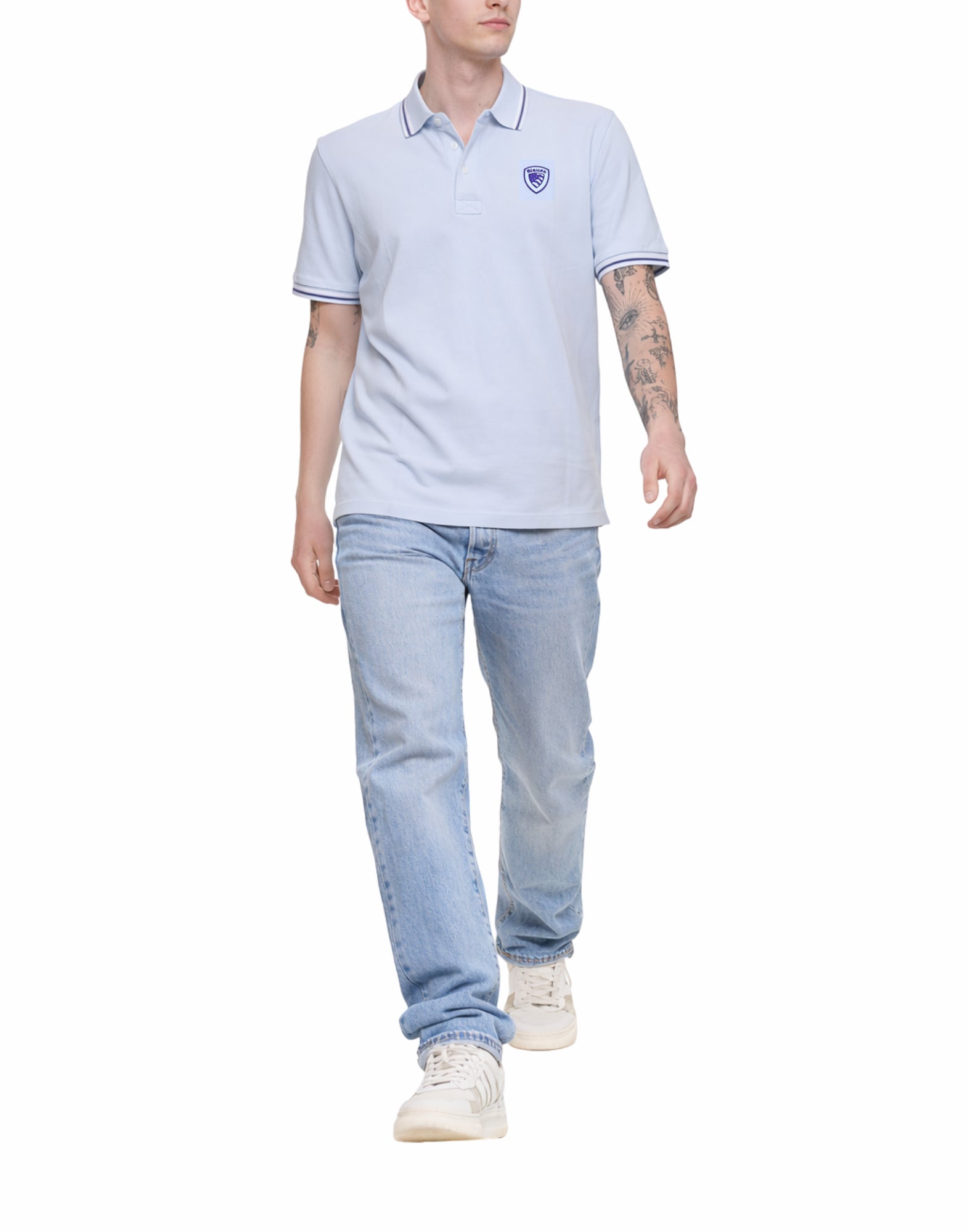 Blauer Agassiz Cotton Polo Shirt Light Blue – Men’s Regular Fit 26SBLUT02293-006802 80E