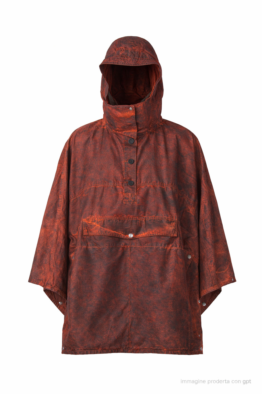 Origin of Life Men’s Cape Mantella Scirocco Etna Relaxed Fit in 70% Hemp 30% Resin-Coated Nylon Made in Italy MANTELLA SCIROCCO ETNA
