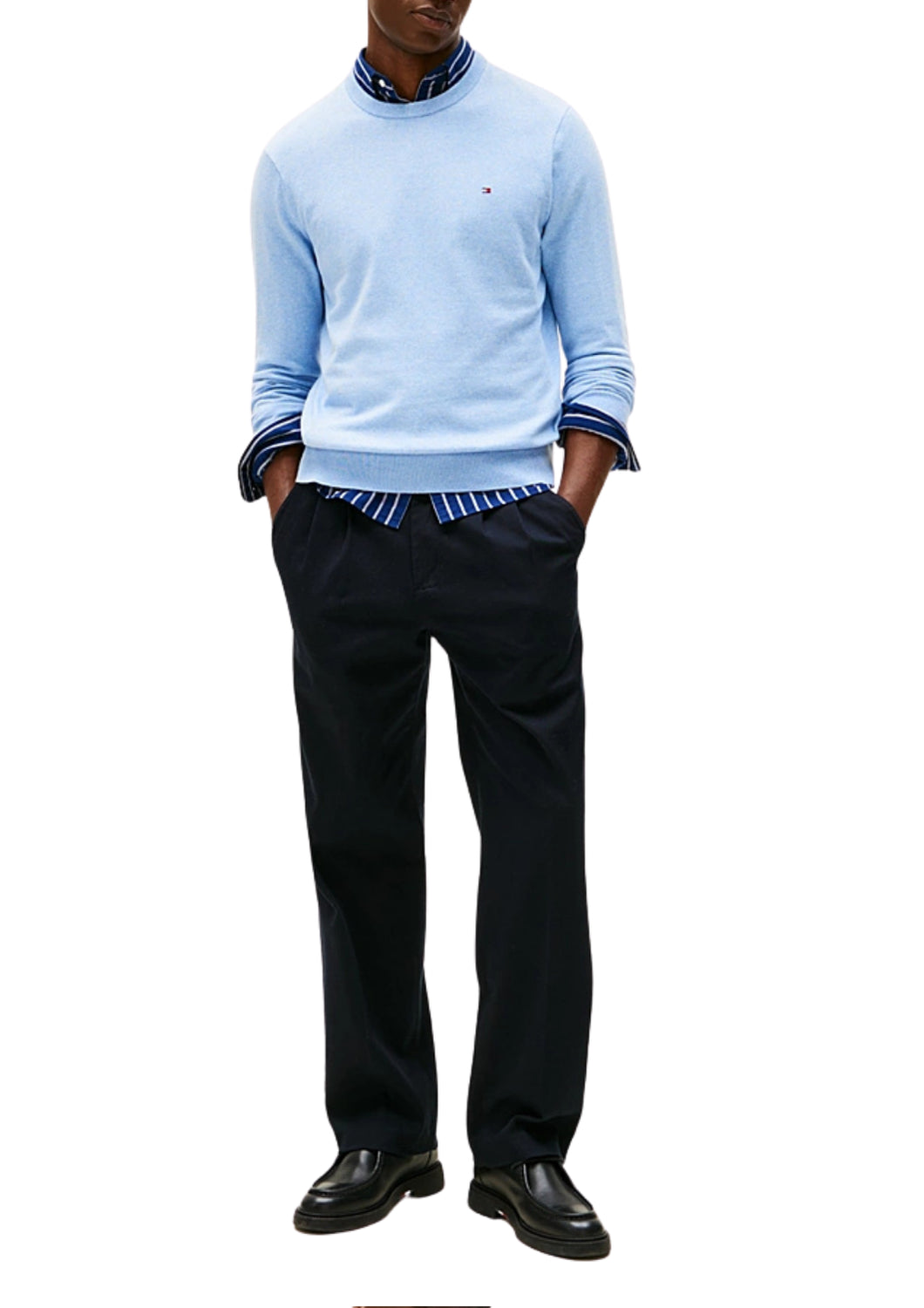28046 DVD LIGHT BLUE SWEATER CASHMERE - Maglieria - TOMMY HILFIGER