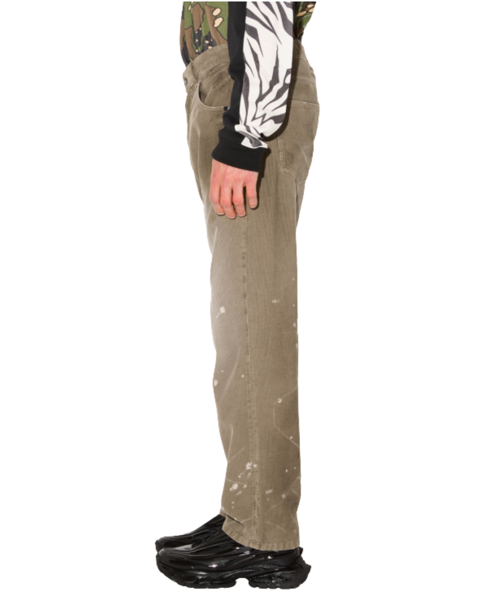 AMU010P3953018 C0504 Schlammgrau Hosen - Pantaloni - Amish