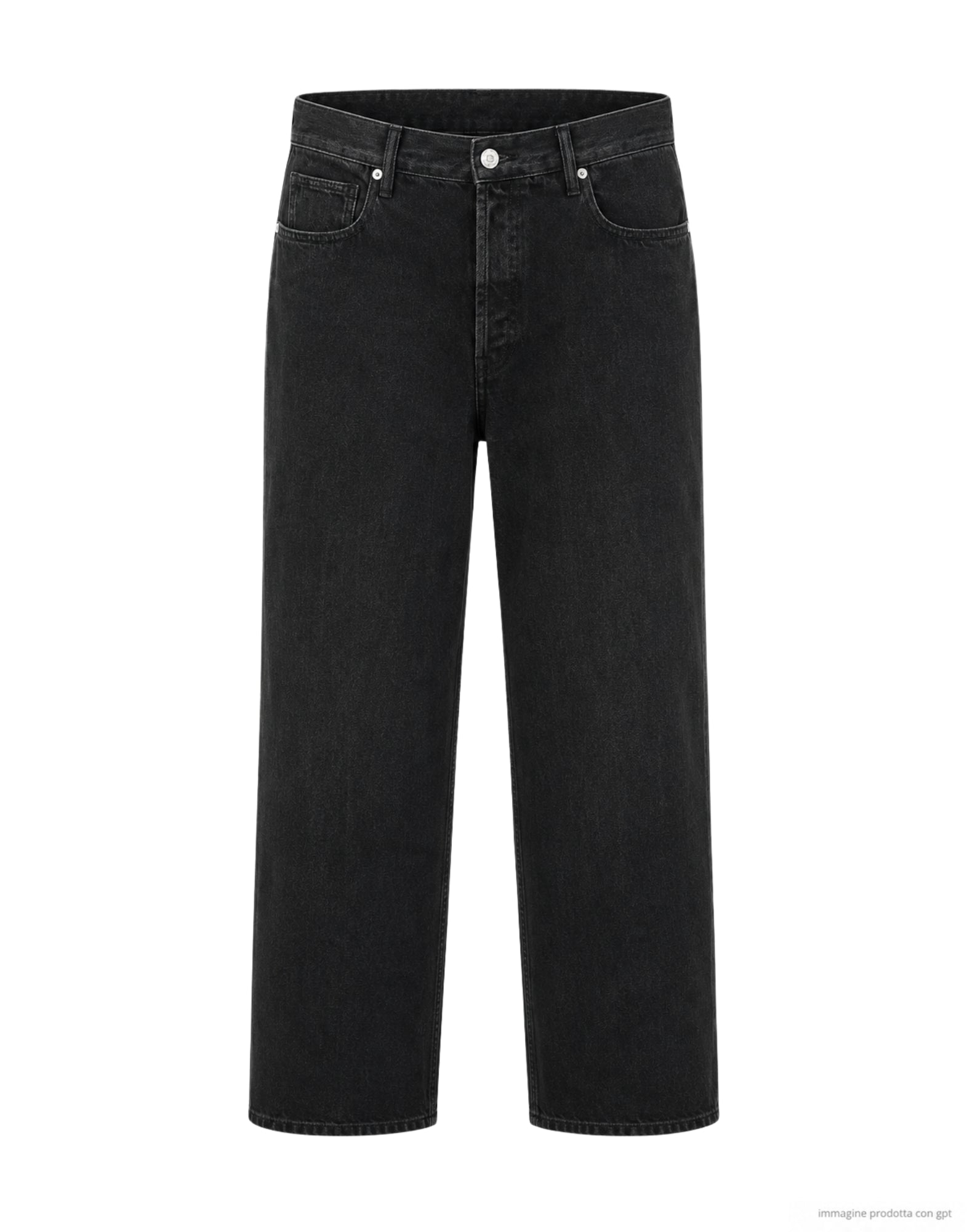 Pantaloni larghi Albert a 5 tasche, neri