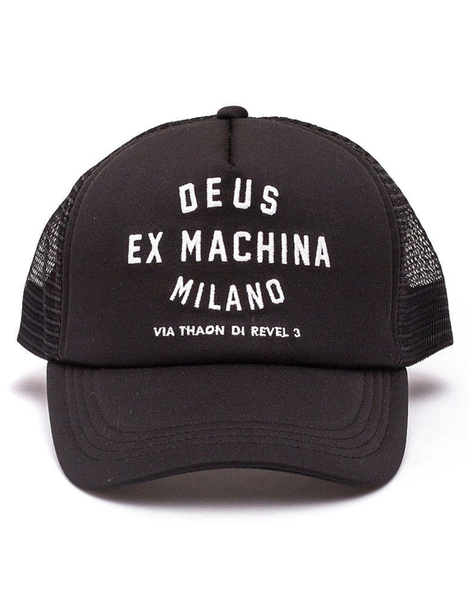 Deus Ex Machina Milano Address Trucker Cap Black Unisex D261MHA132099 MILANO BLACK