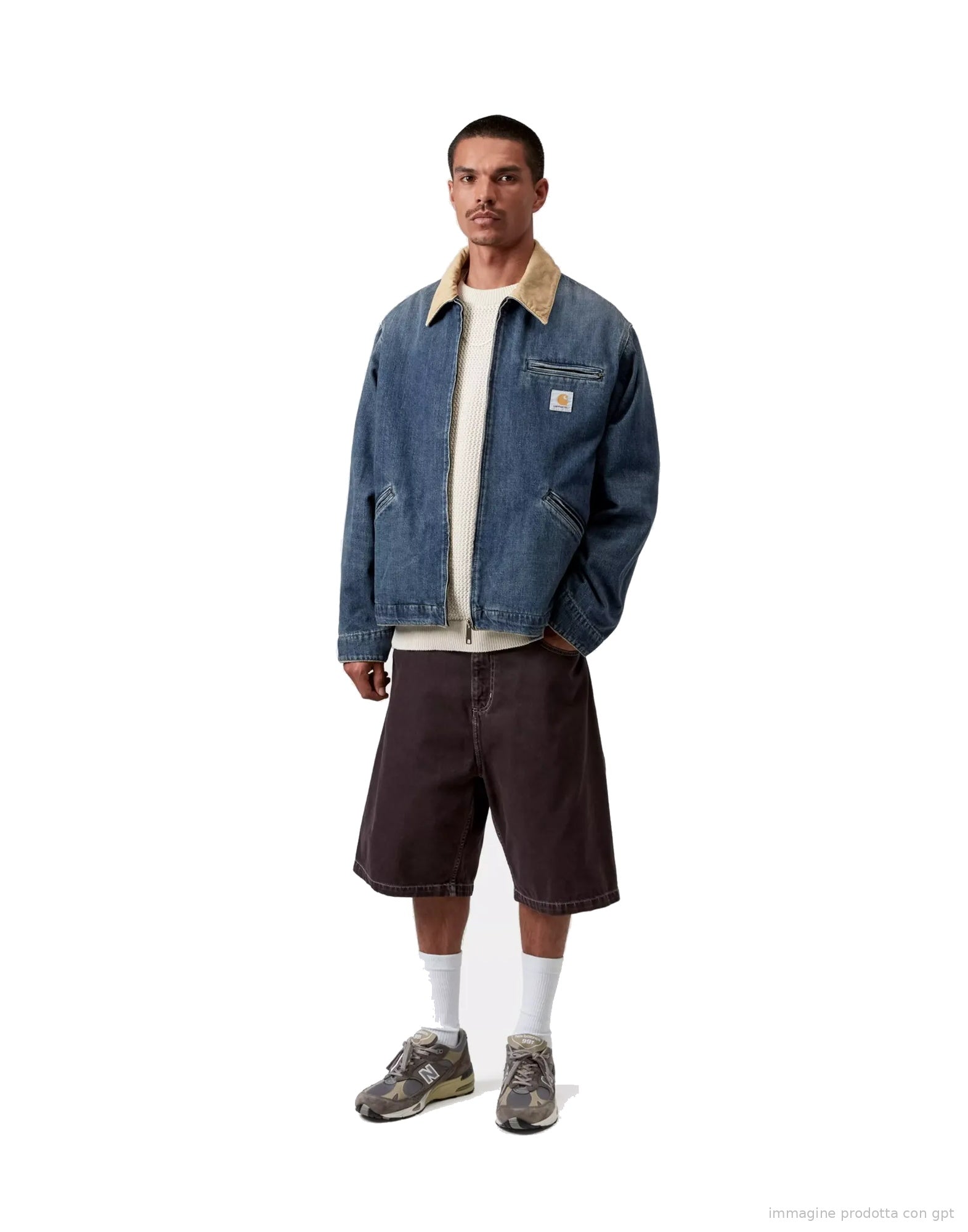 OG Detroit Jacket Blue / Dusty H Brown dark used wash