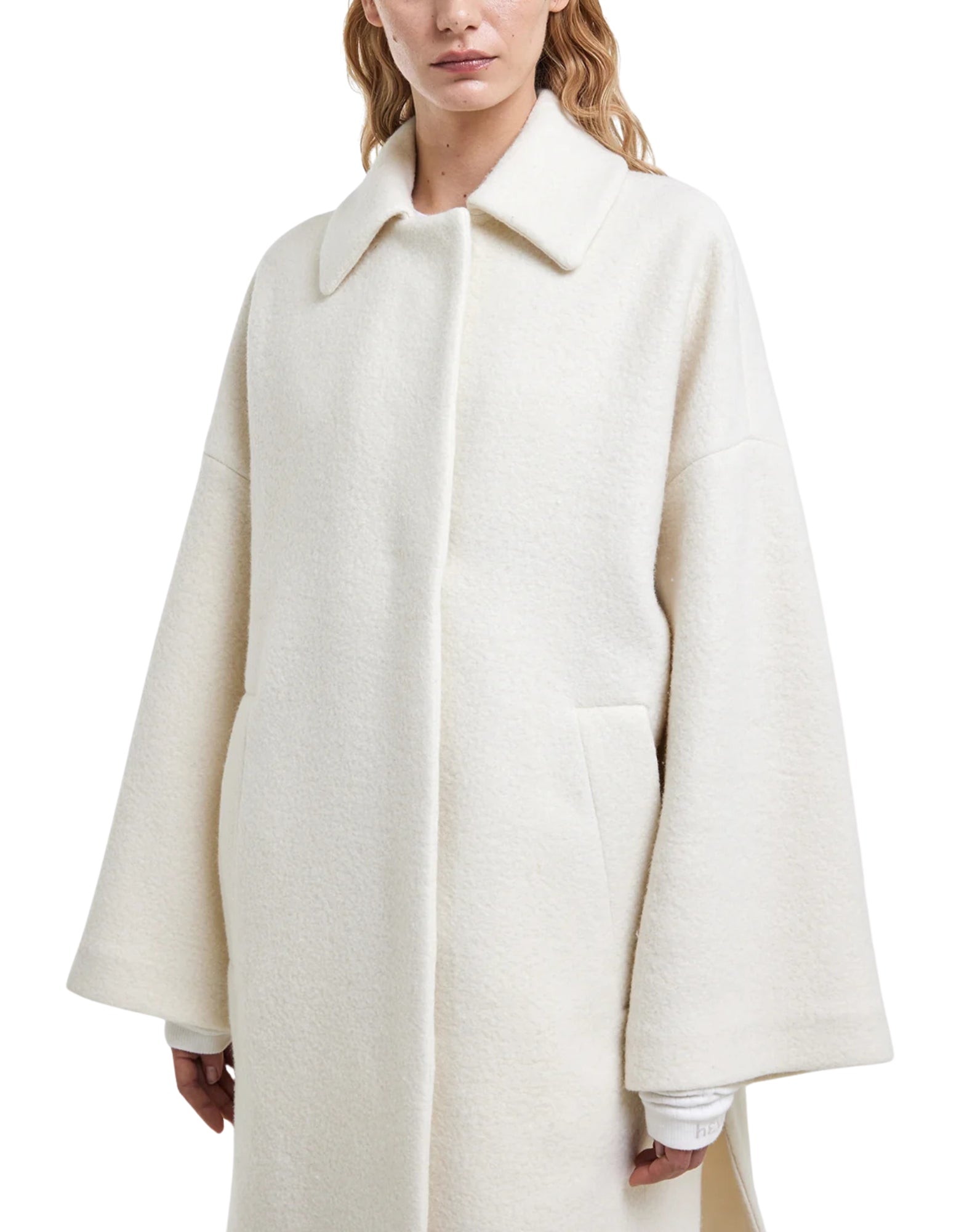 I784 3333 CAPPOTTO BIANCO IN LANA MONTELEONE - Cappotti - Hevo