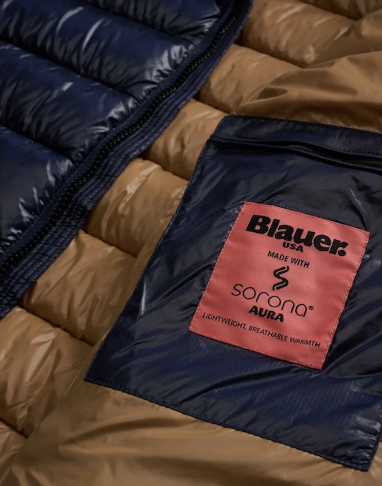 Blauer Adams Eco Nylonjacka – Lättviktsjacka för män 25BLUC02079 5958 888TB BLÅ