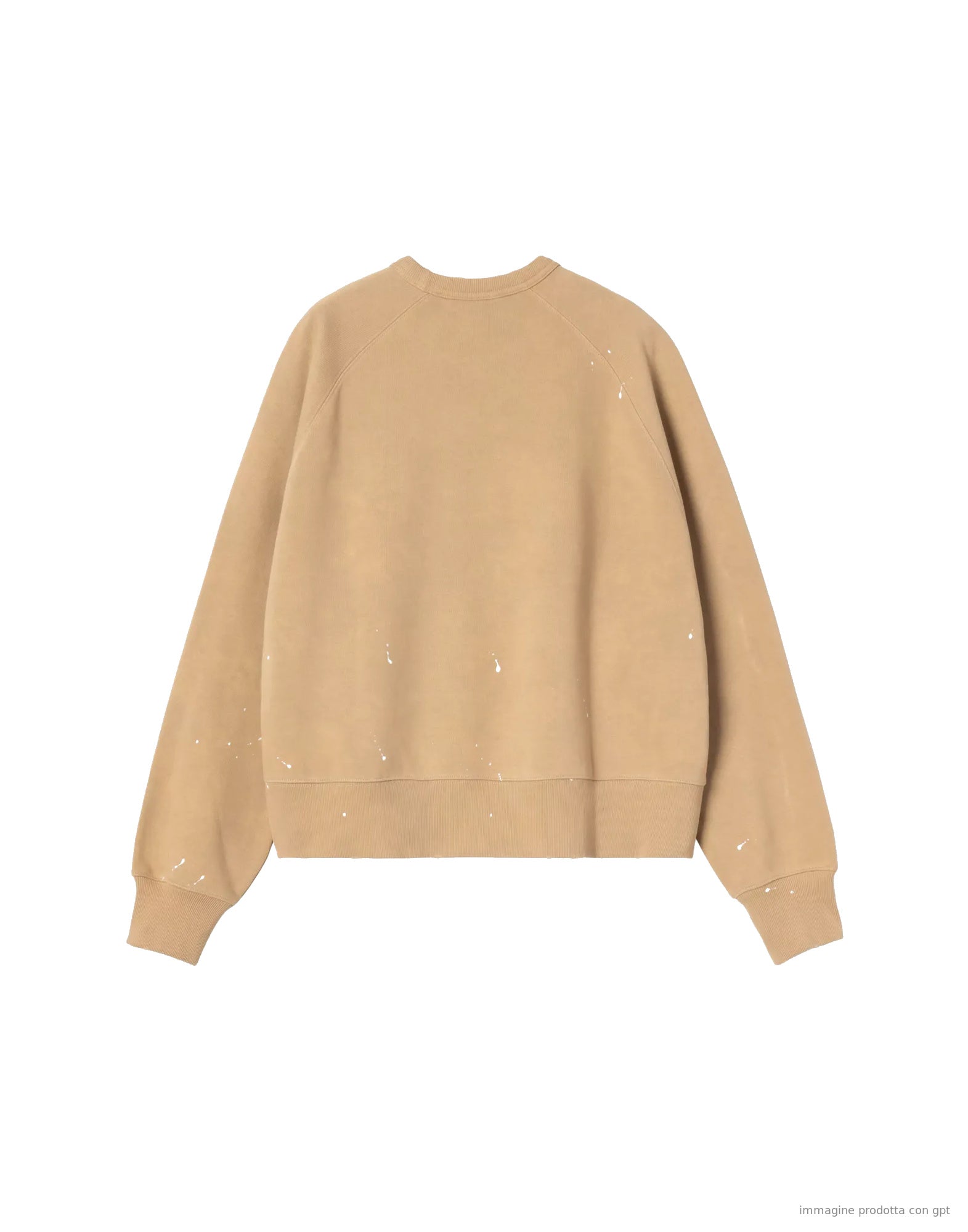 W' Painter Sweat Cotton Sweat Dusty H Brown destroy wash, splatter